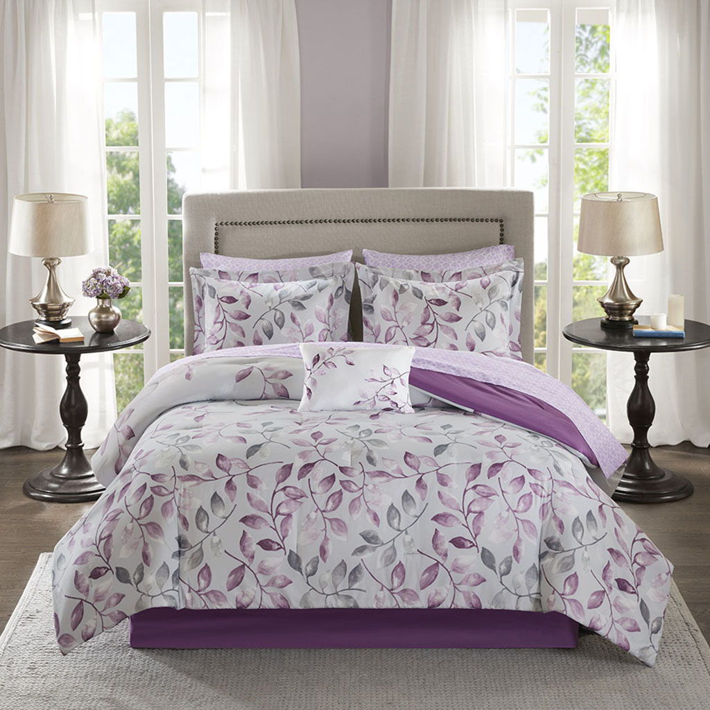 Lafael - King Complete Comforter And Sheet Set - Purple