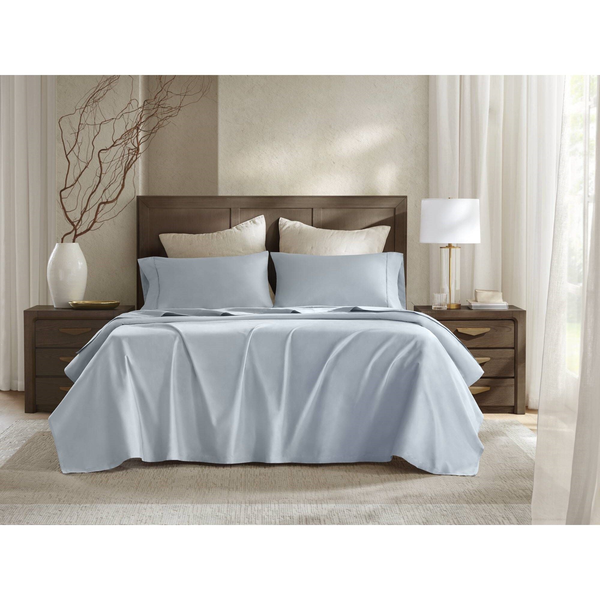 California King Sateen Sheet Set - Blue
