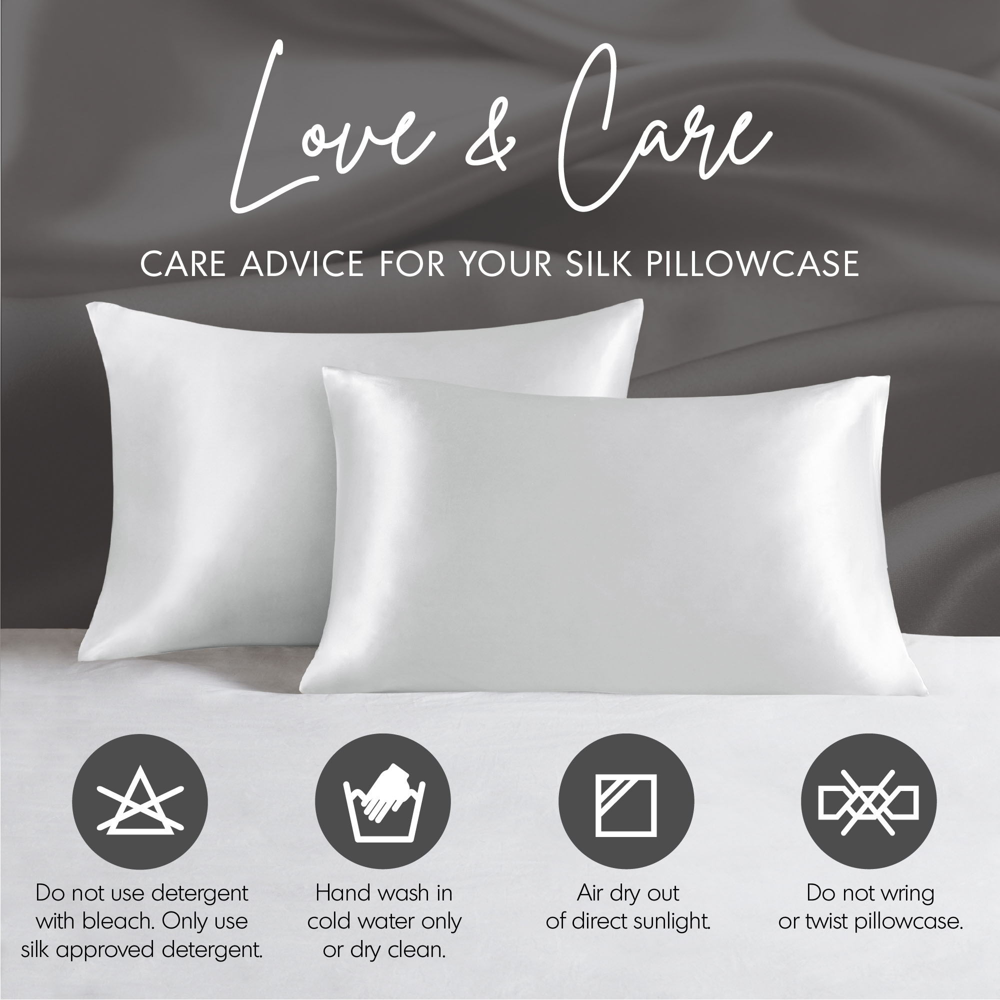 Silk - King Single Pillowcase - Pink