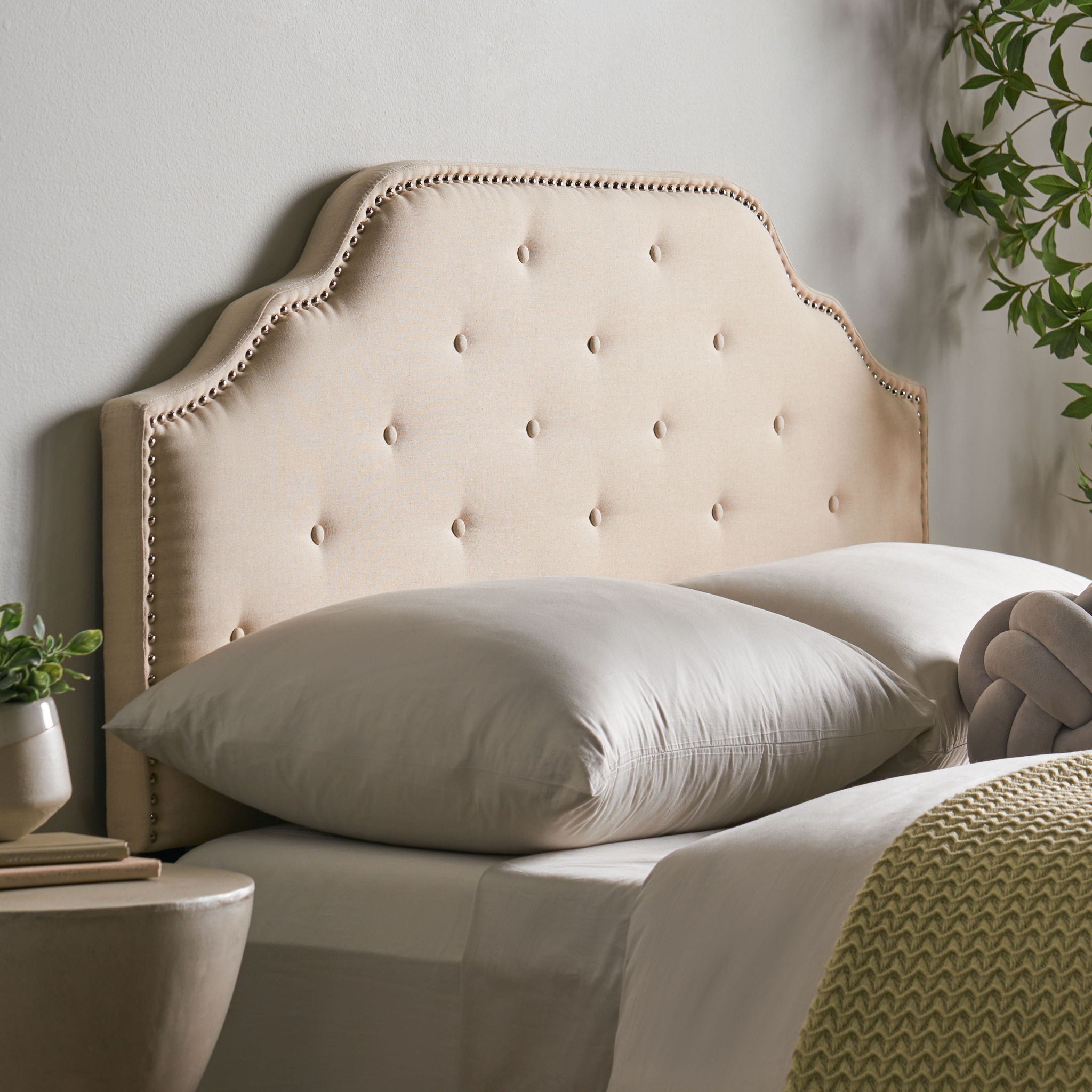Luella - Button Tufted Upholstered Headboard