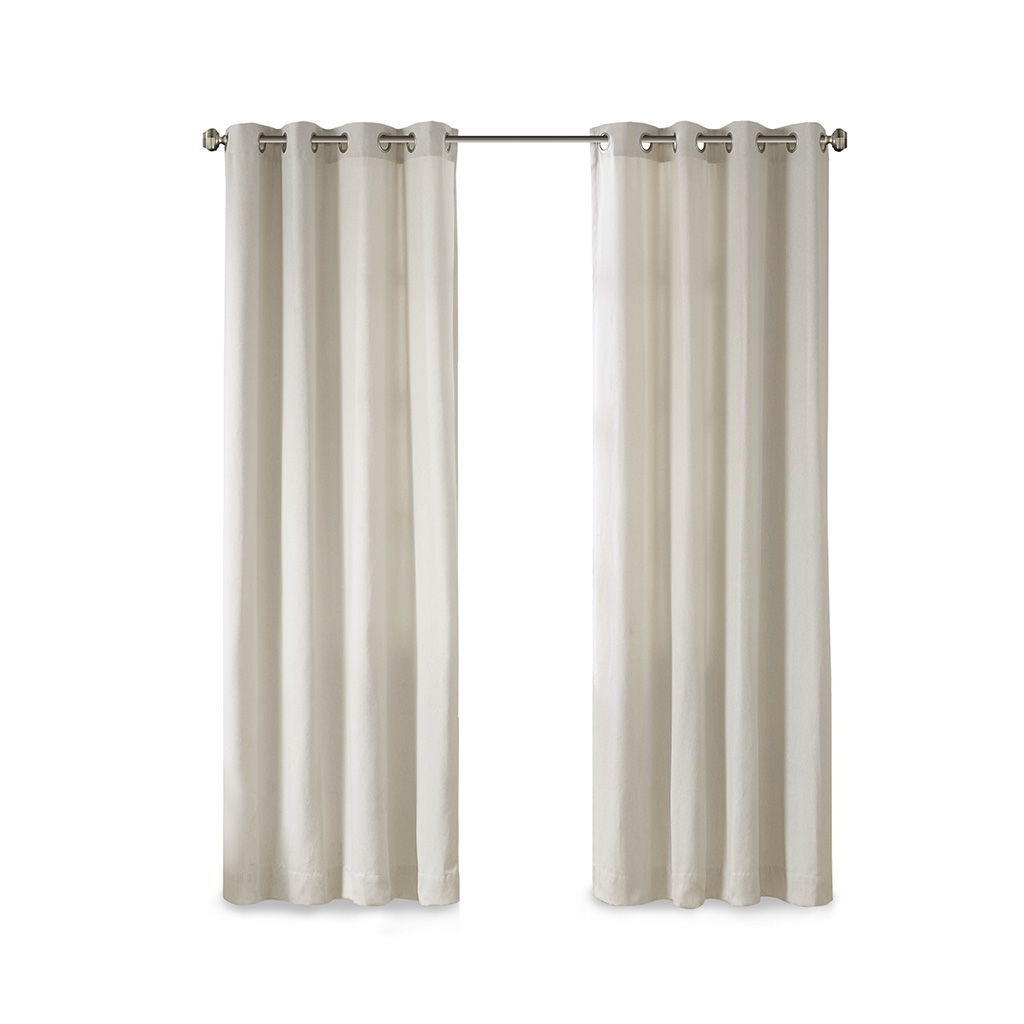 Englewood - 63" Solid Piece Dyed Grommet Top Window Panel - Natural