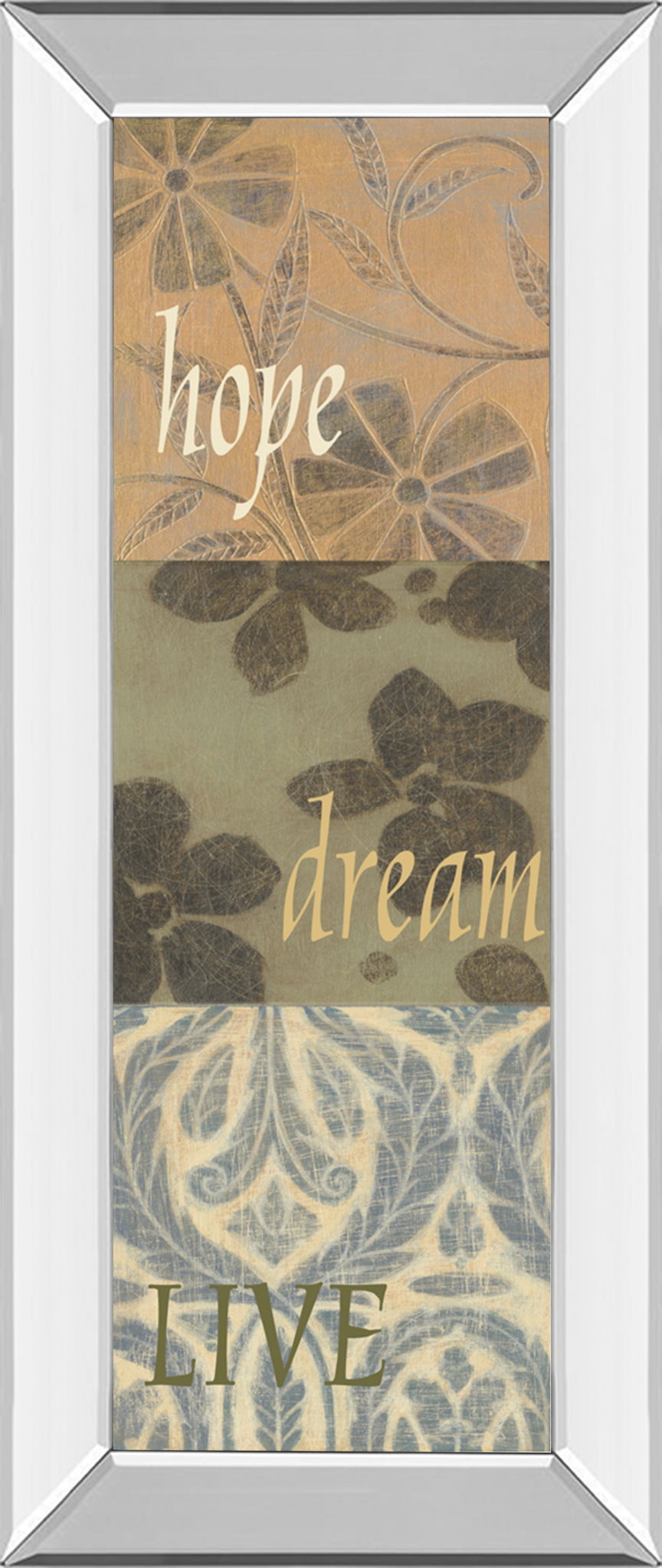 Uplift I By Vision Studio - Mirror Framed Print Wall Art - Light Brown