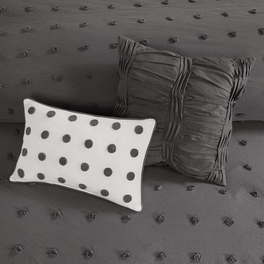 Brooklyn - Twin Comforter Set - Charcoal