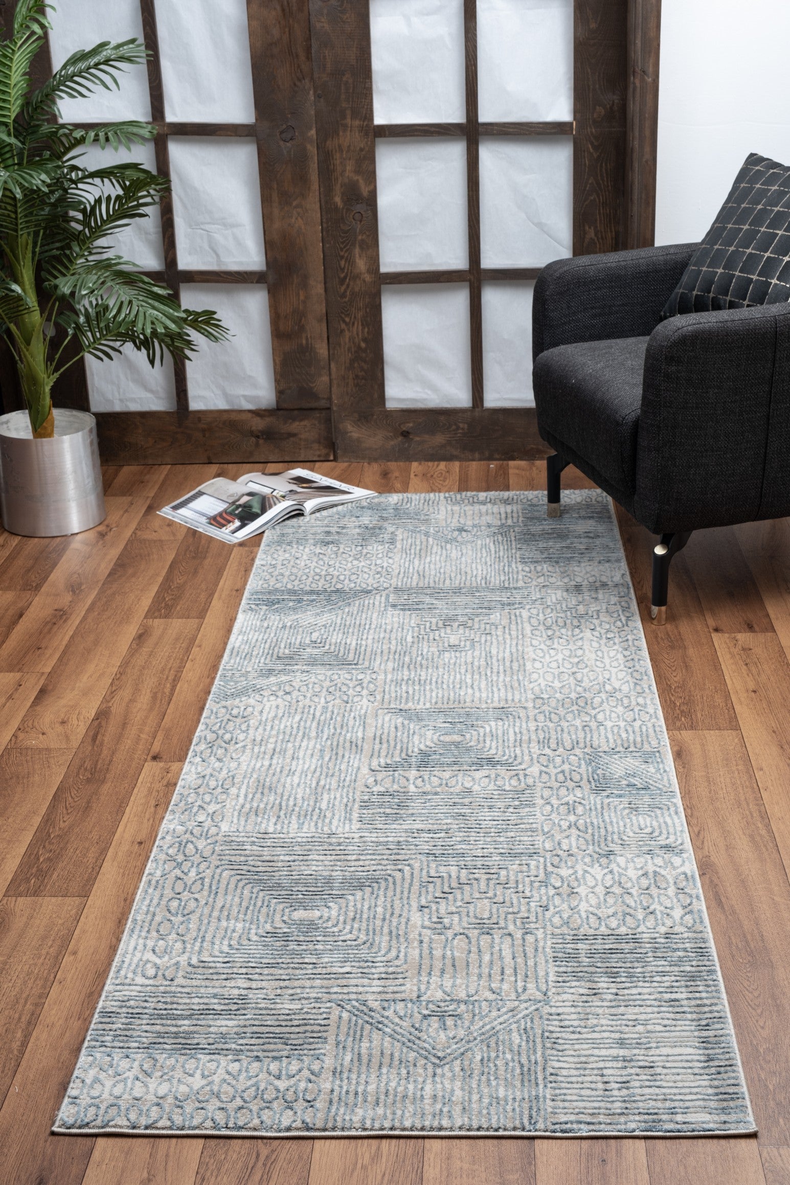 Elegance GC_CNC6009 Blue 7 ft. 10 in. x 10 ft. 3 in. Area Rug
