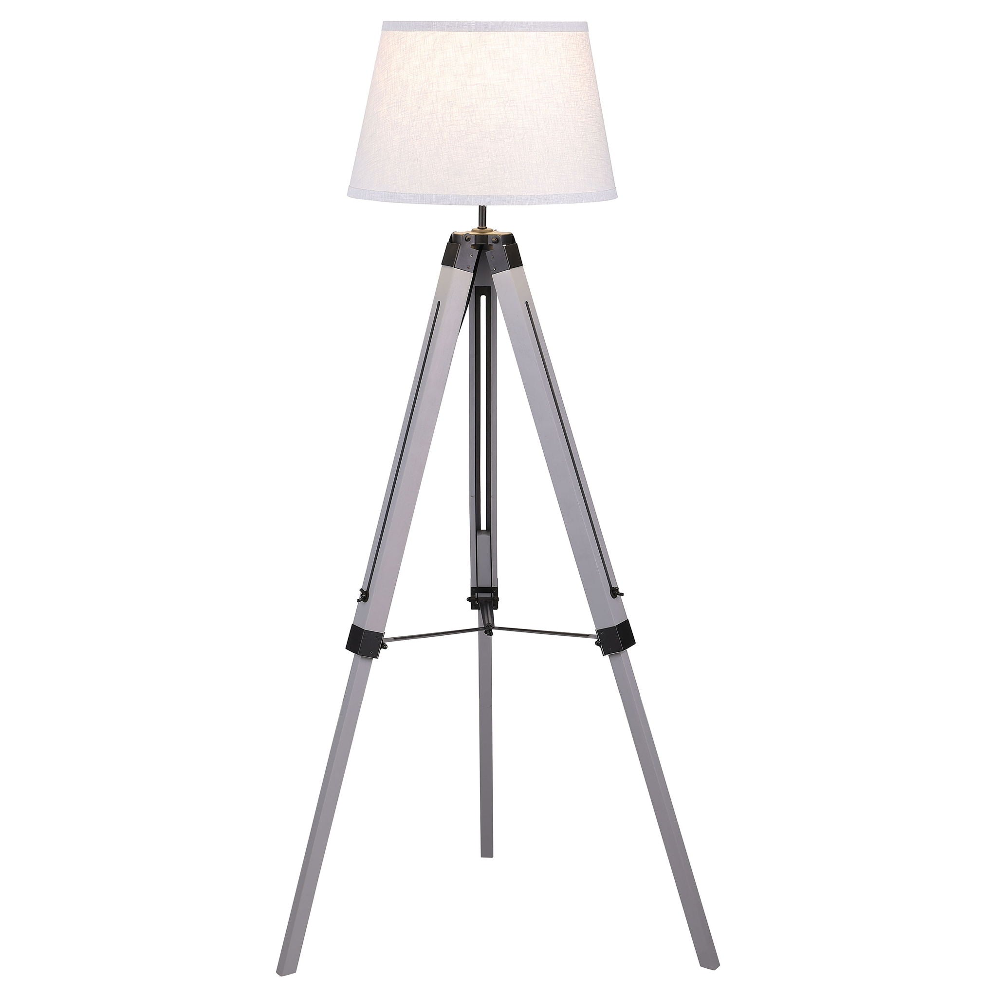 Hannah - Floor Lamp With Tripod Base - Gray