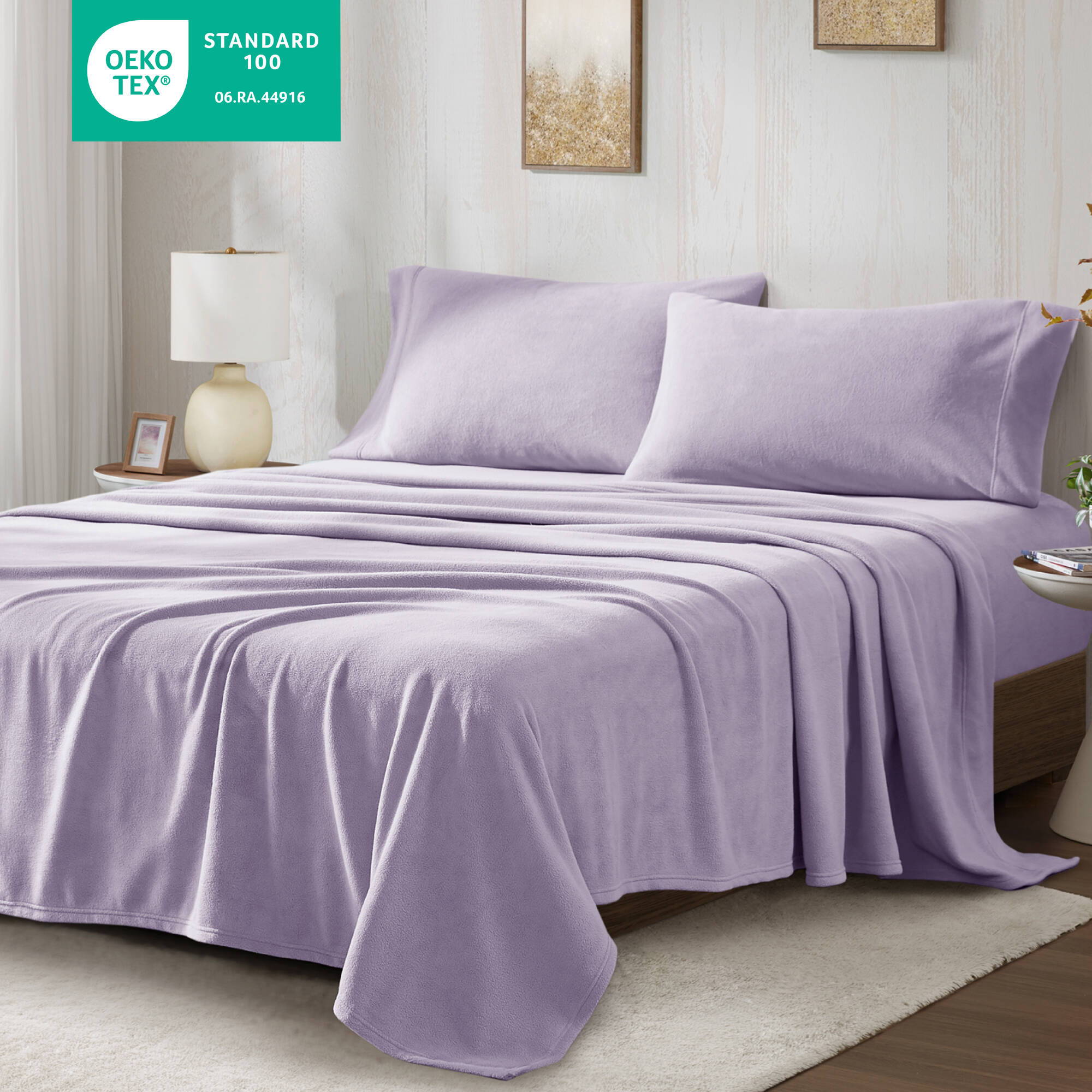 Micro Fleece - King Sheet Set - Lavender