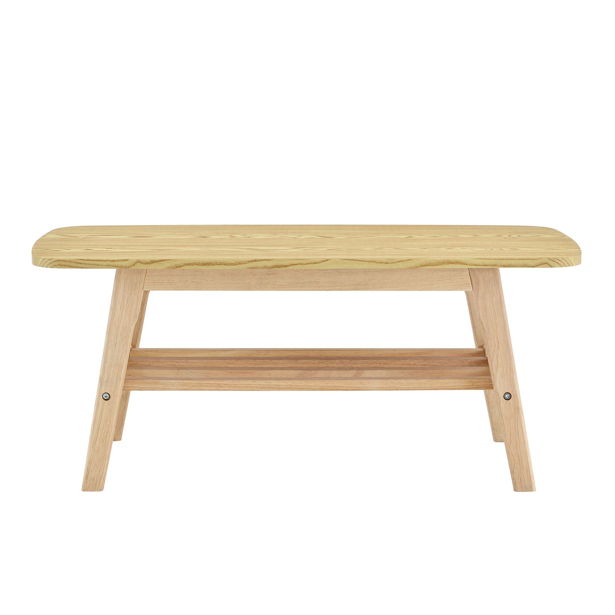 Coffee Table With Double Layer Storage For Living Rooms - Wood
