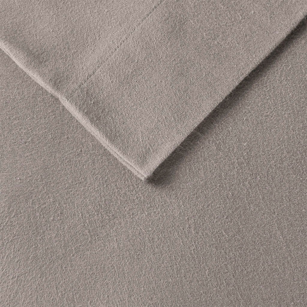 Cozy Flannel - King Sheet Set - Gray Solid