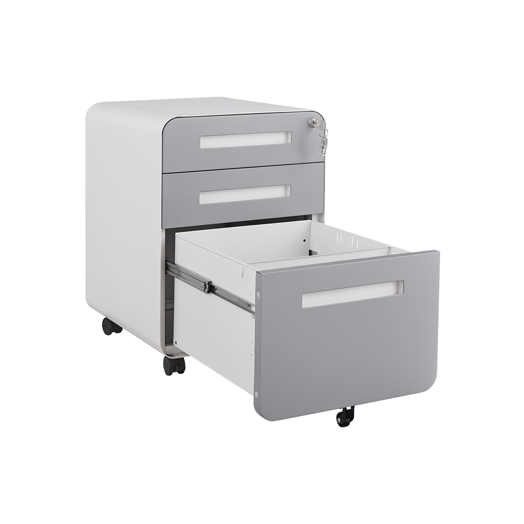 3 Drawer Mobile File Cabinet Under Desk Office,Simple Style Versatile Storage Cabinet for Legal/Letter/A4 Files, 5 Wheel Design Anti-Tilting Cold Rolled Steel Waterproof Moisture-Proof Black