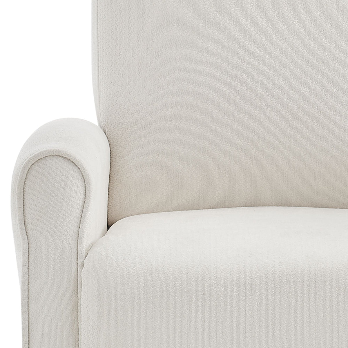 Marena - Upholstered Manual Push Back Recliner - Cream