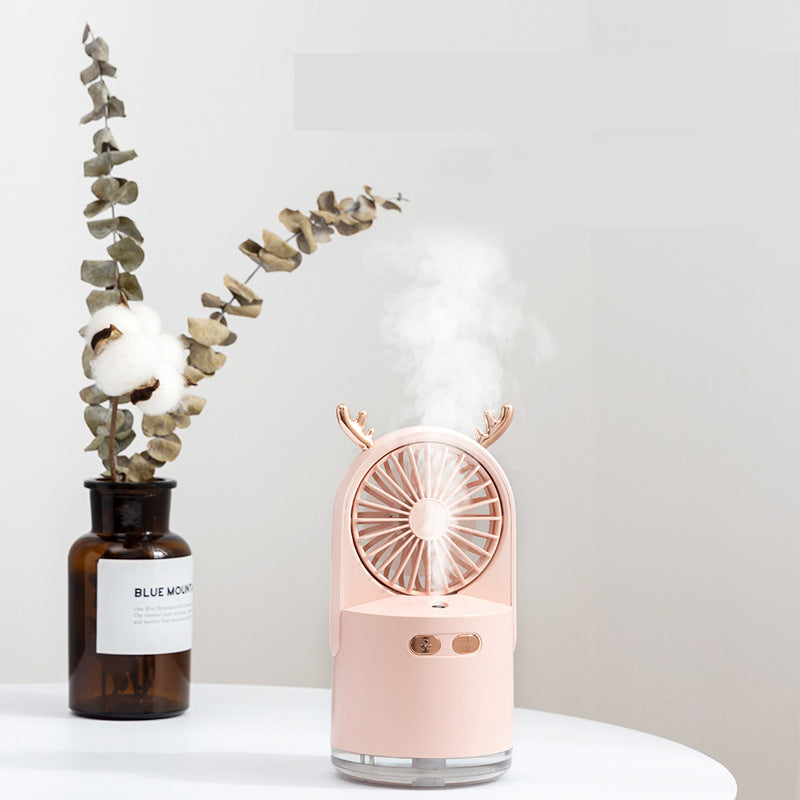 New Portable Water Cooling Spray USB Humidification Mini Fan Big Wind Humidifier Home Office Creative