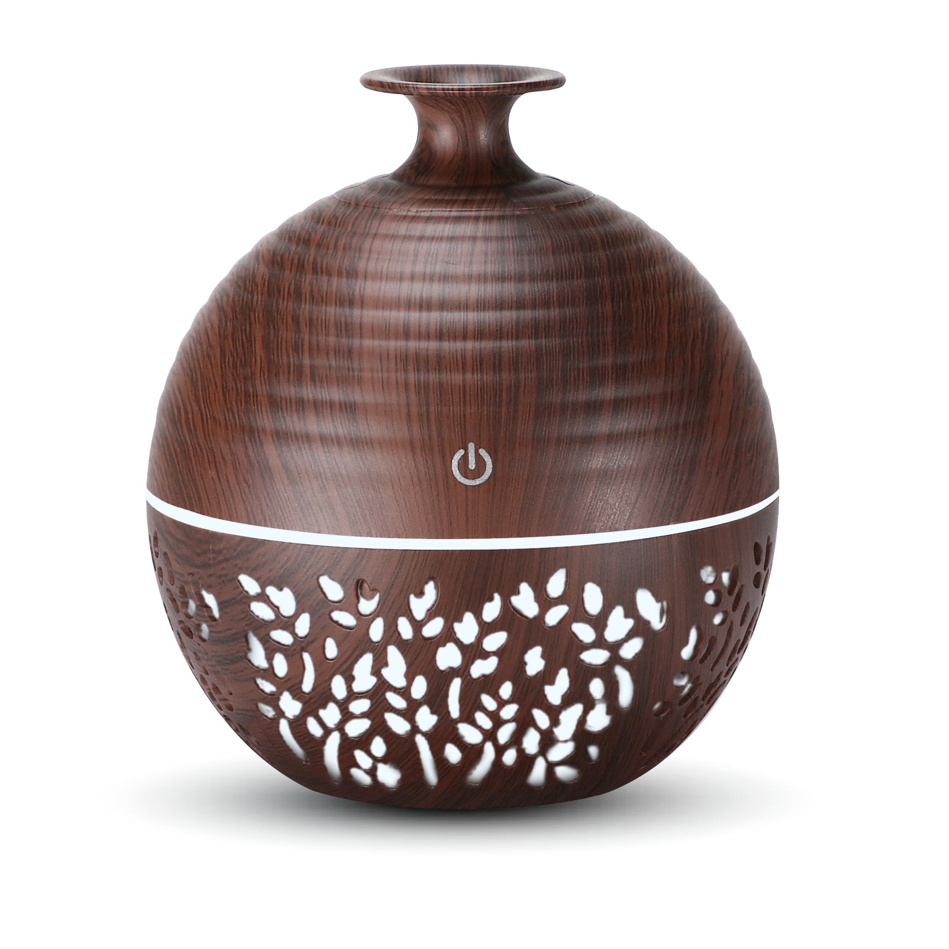 New Wood Grain Hollow Humidifier USB Home Bedroom Air Conditioning Room Office Spray Humidifier 130ml