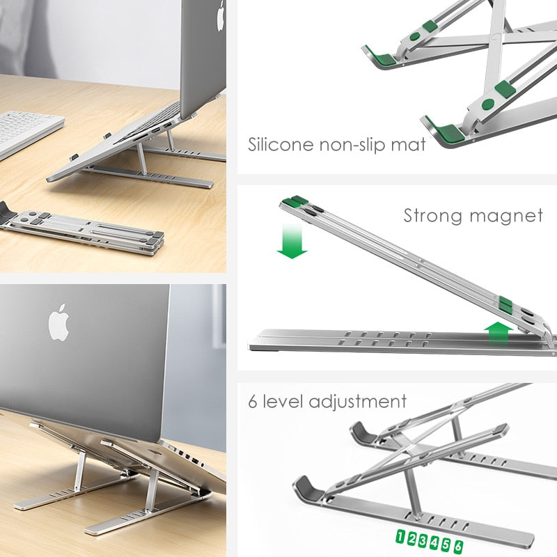 Laptop Stand for MacBook Pro Notebook Stand Foldable Aluminium Alloy Tablet Stand Bracket Laptop Holder for Notebook