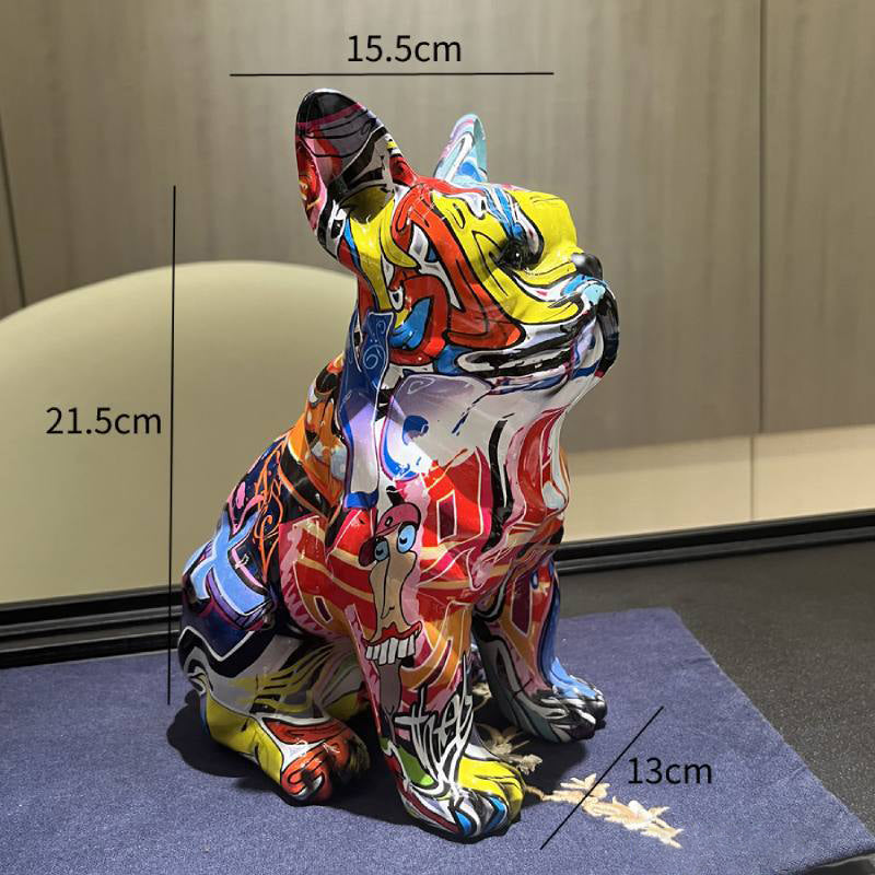 New Colorful Dog Decoration Home Office Decoration porch Wine Cabinet Resin Crafts Decoration