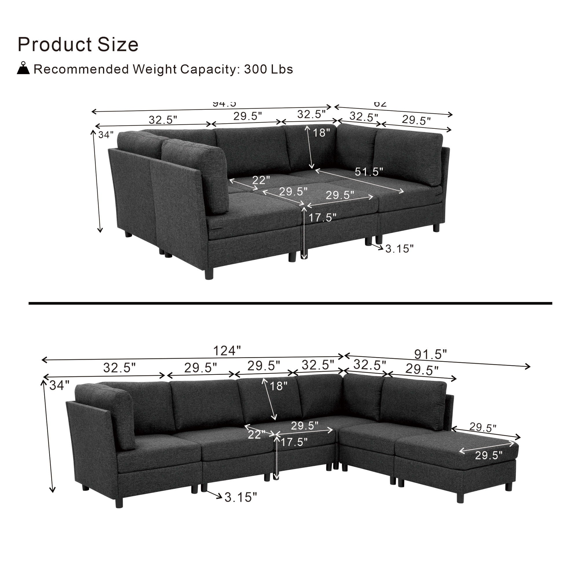 Modern Modular Sofa For Living Spaces