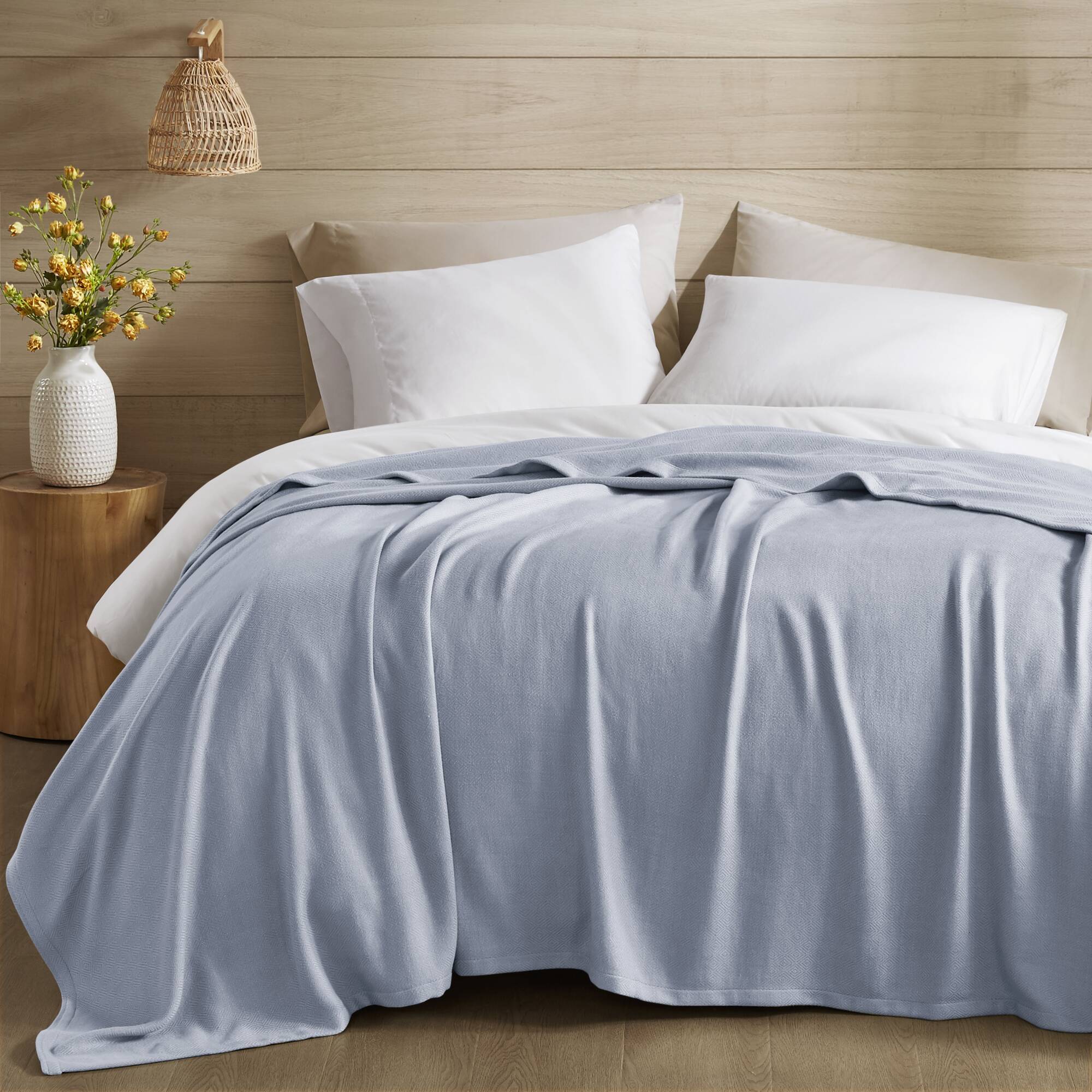 Bamboo Cotton - Full/Queen Rayon From Blanket - Light Blue