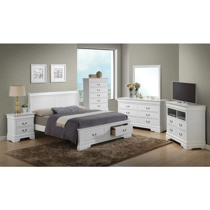 Upholstered Panel Sleigh Bed Design