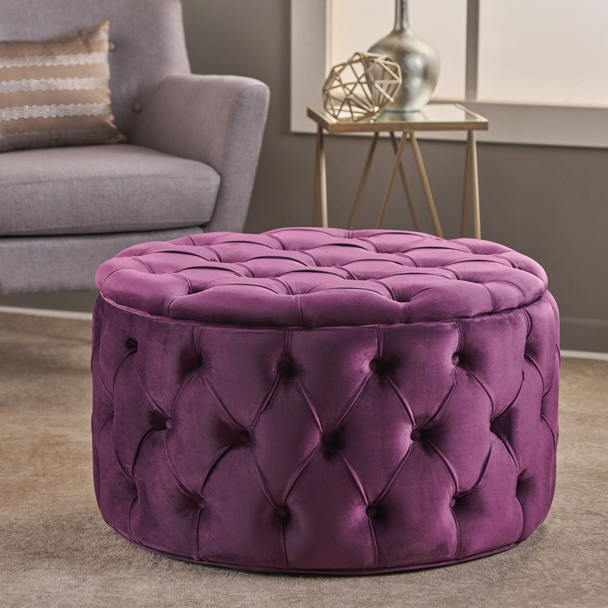 Modern Glam Ottoman