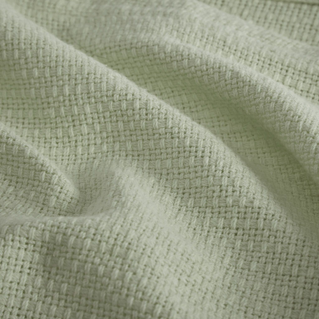 Freshspun Basketweave - King Cotton Blanket - Green