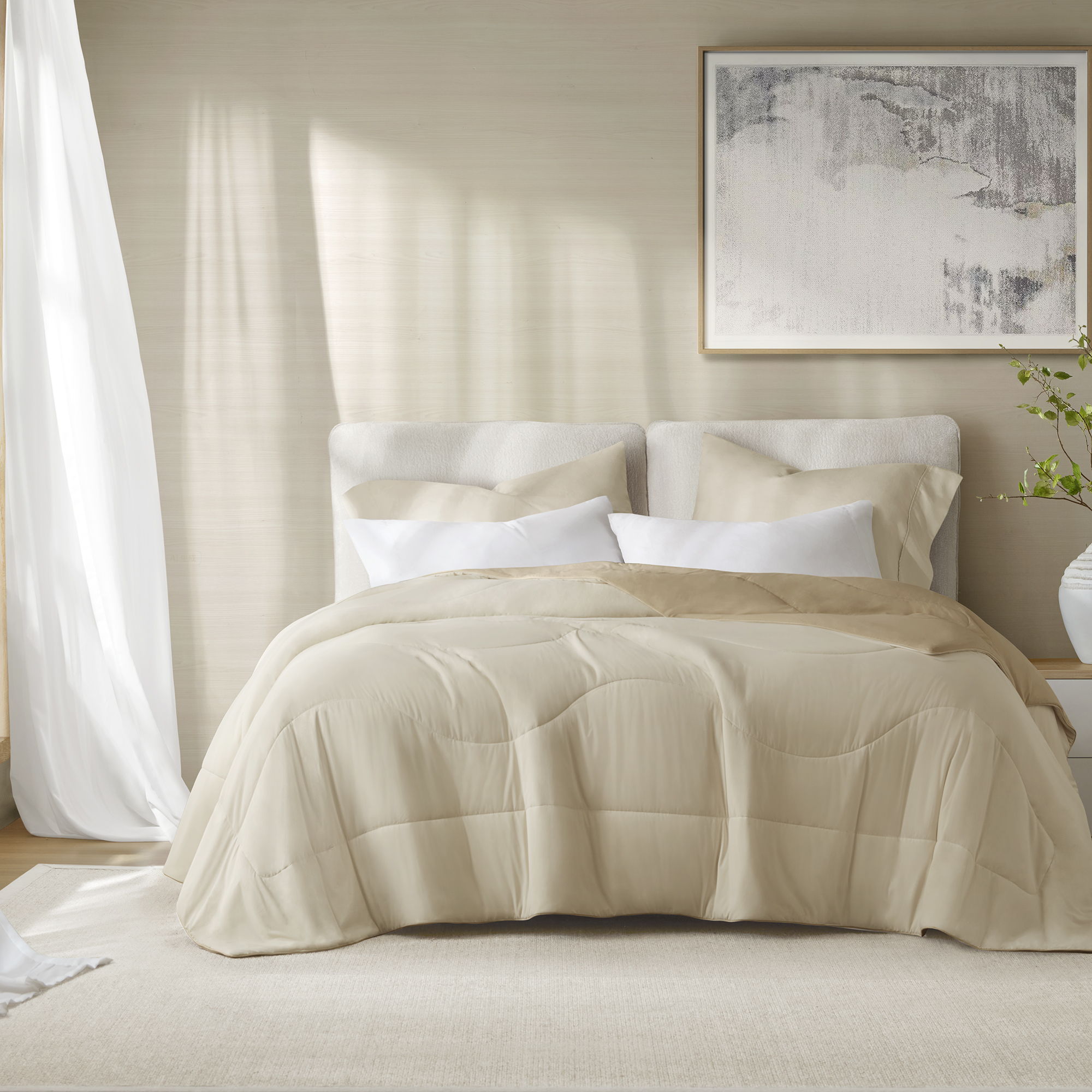 Full/Queen Reversible Tencel Comforter Blanket - Linen