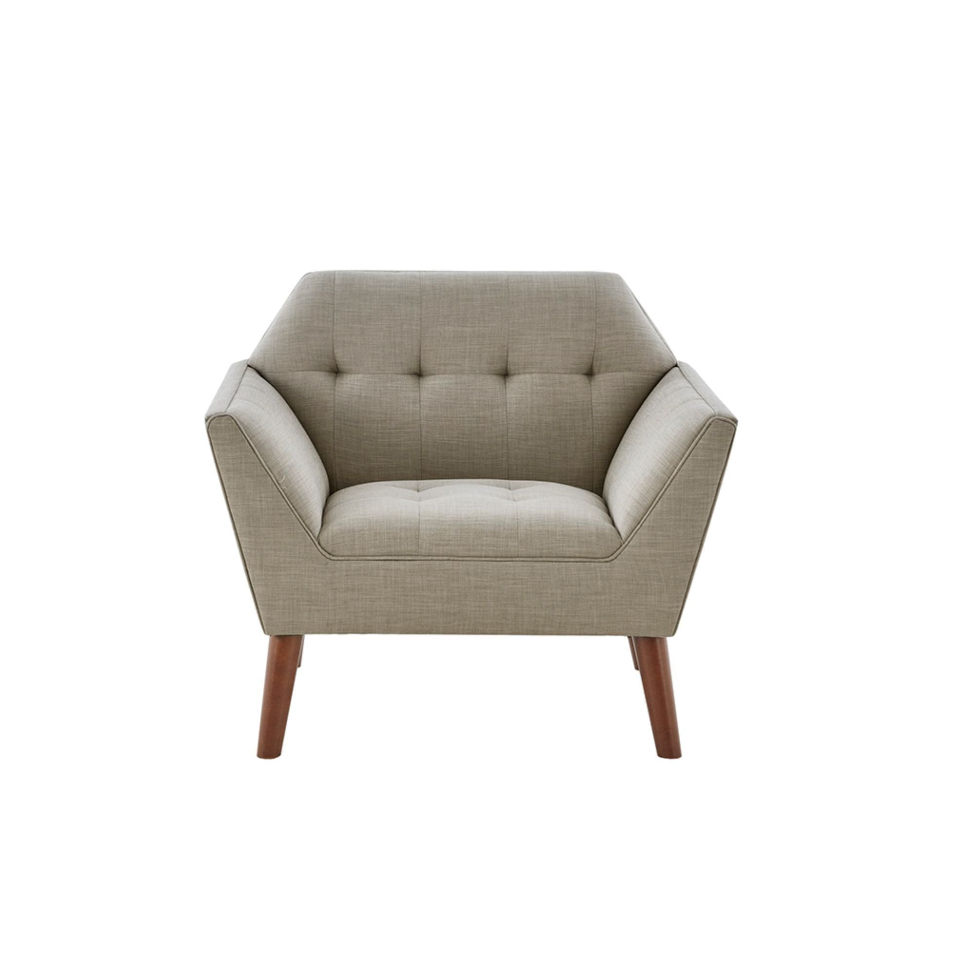 Newport - Wide Mid-Century Modern Lounge Chair (Set of 2) - Light Gray