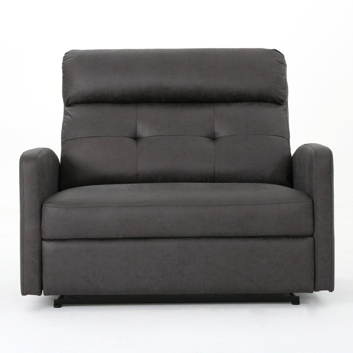 Alma - Contemporary Upholstered Loveseat Recliner - Slate