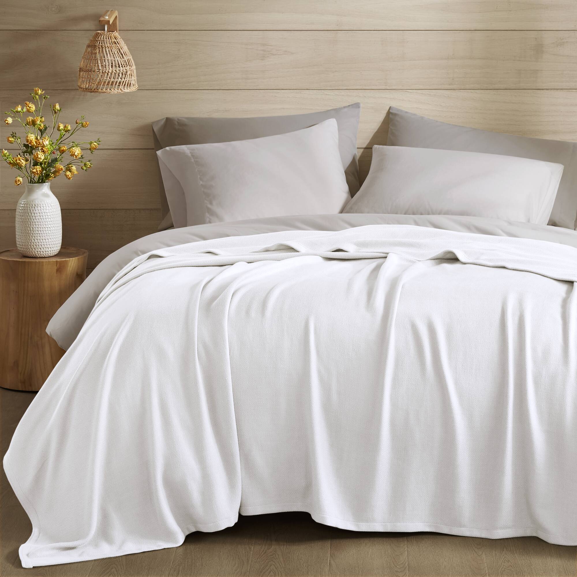 Bamboo Cotton - King Rayon From Blanket - White