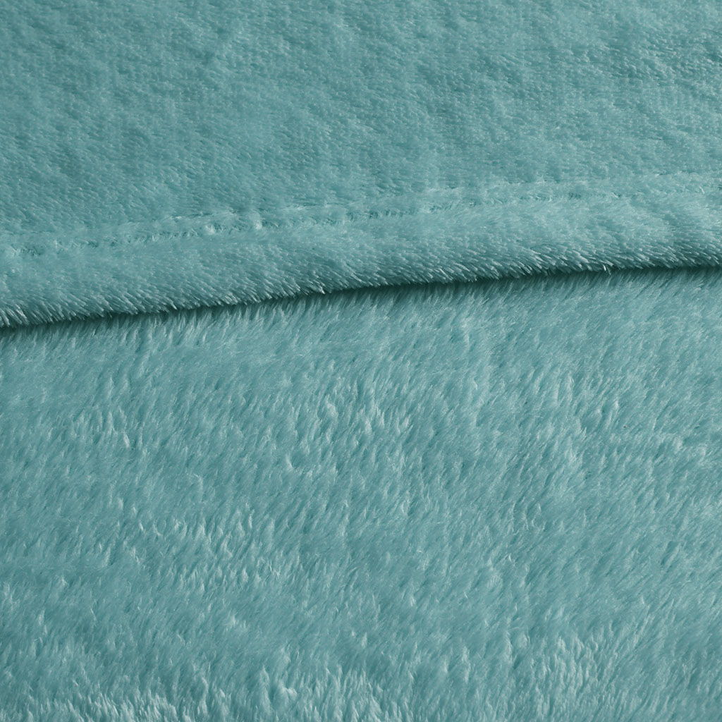Microlight Plush - King Oversized Blanket - Aqua