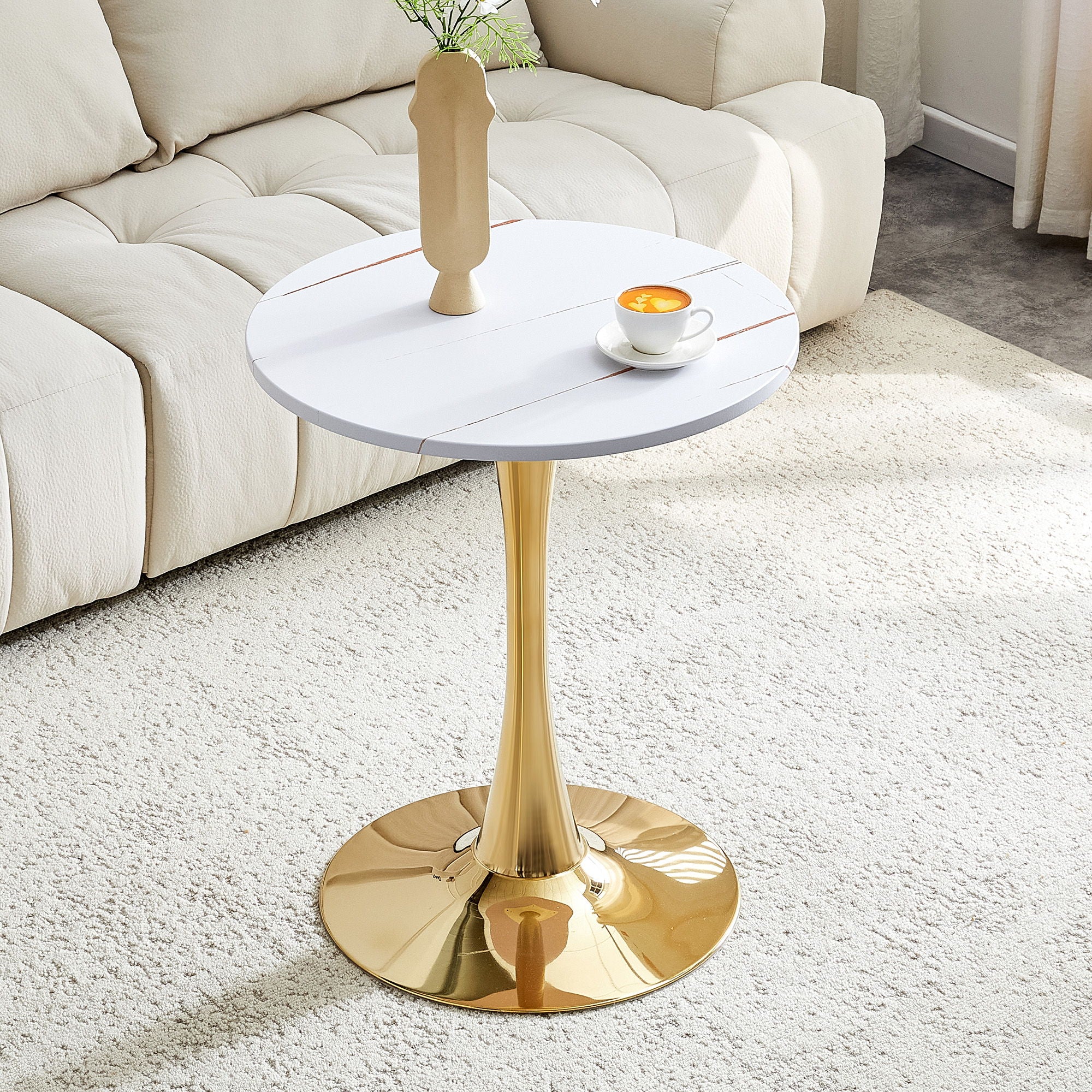 Round Dining Table With Thickened Top For Kitchen