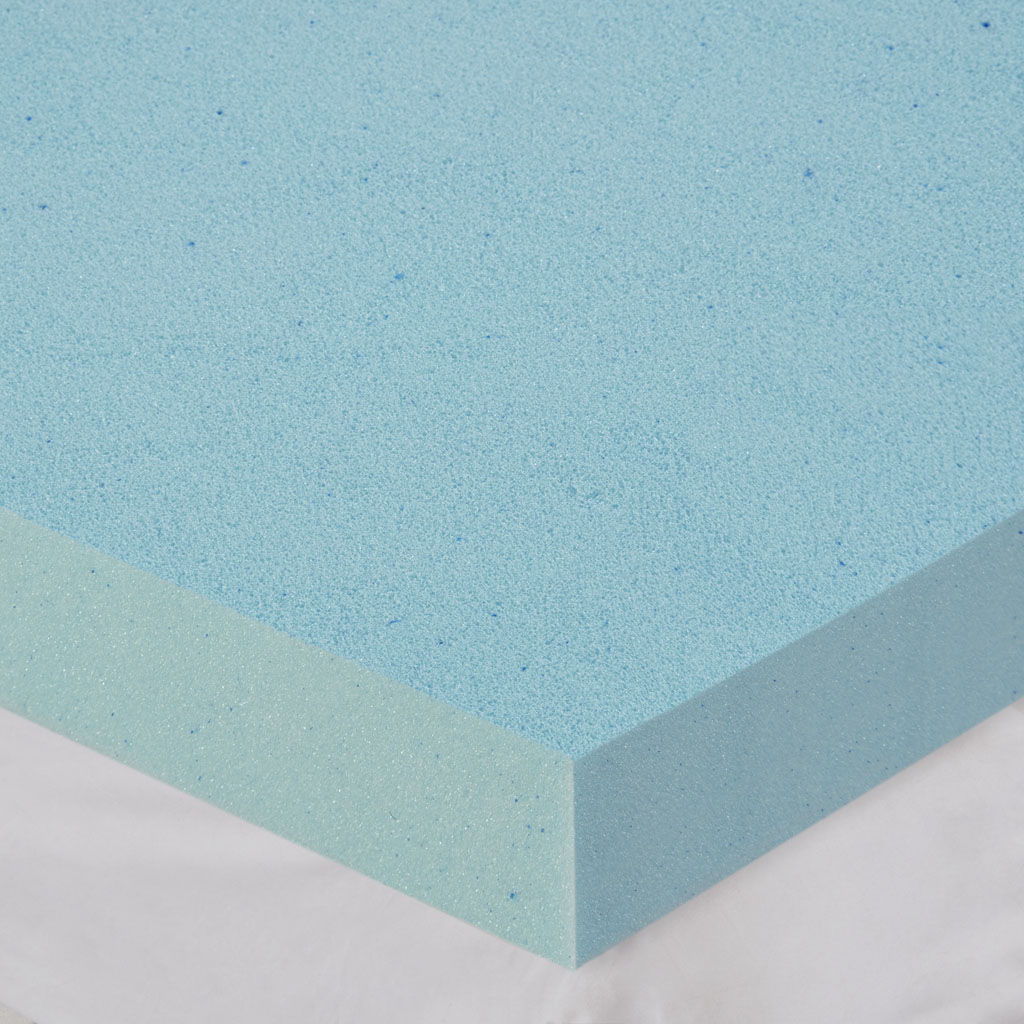 Full Gel Memory Foam Cover Mattress Topper With 3M Moisture Management - White