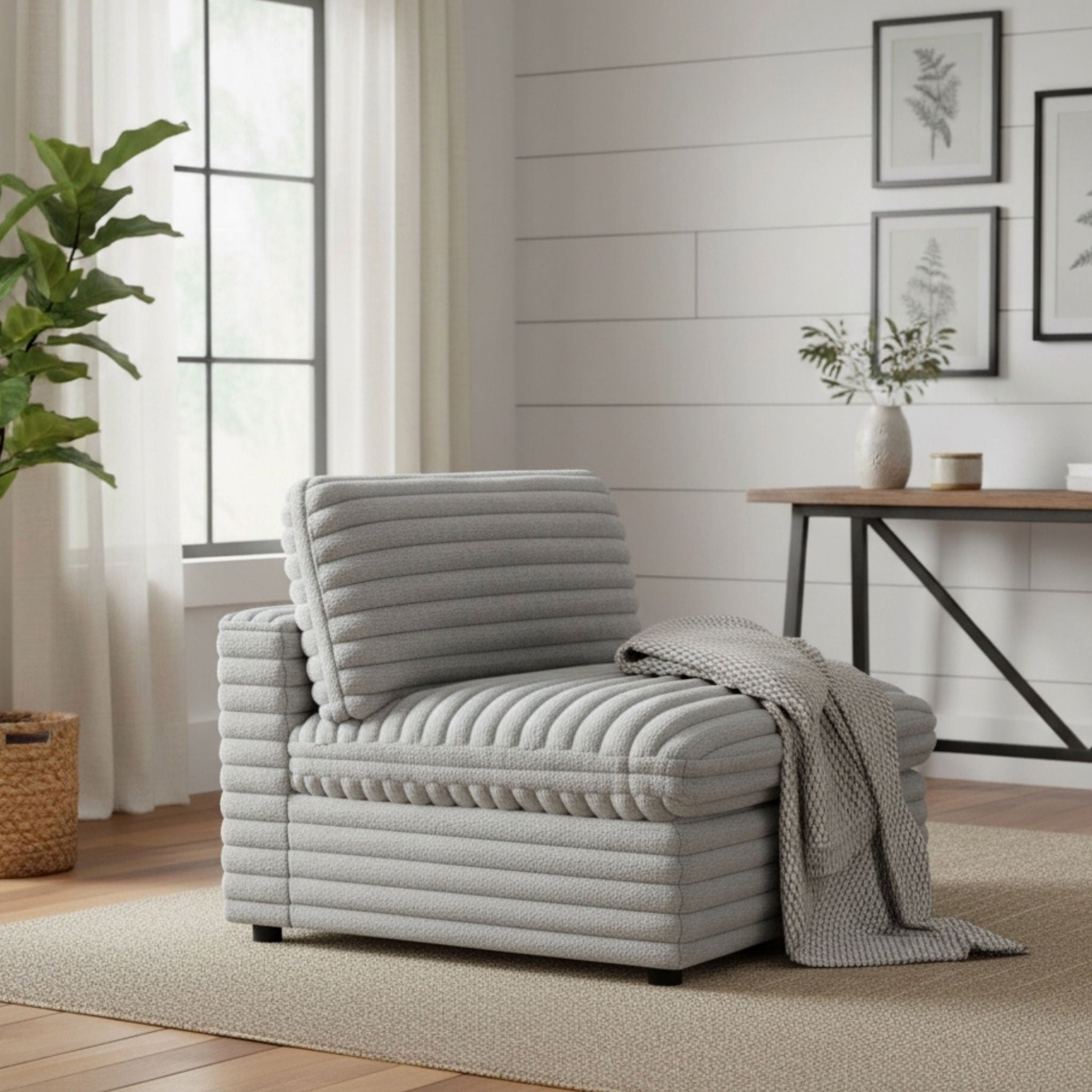 Jenny - Armless Slipper Chair - Gray