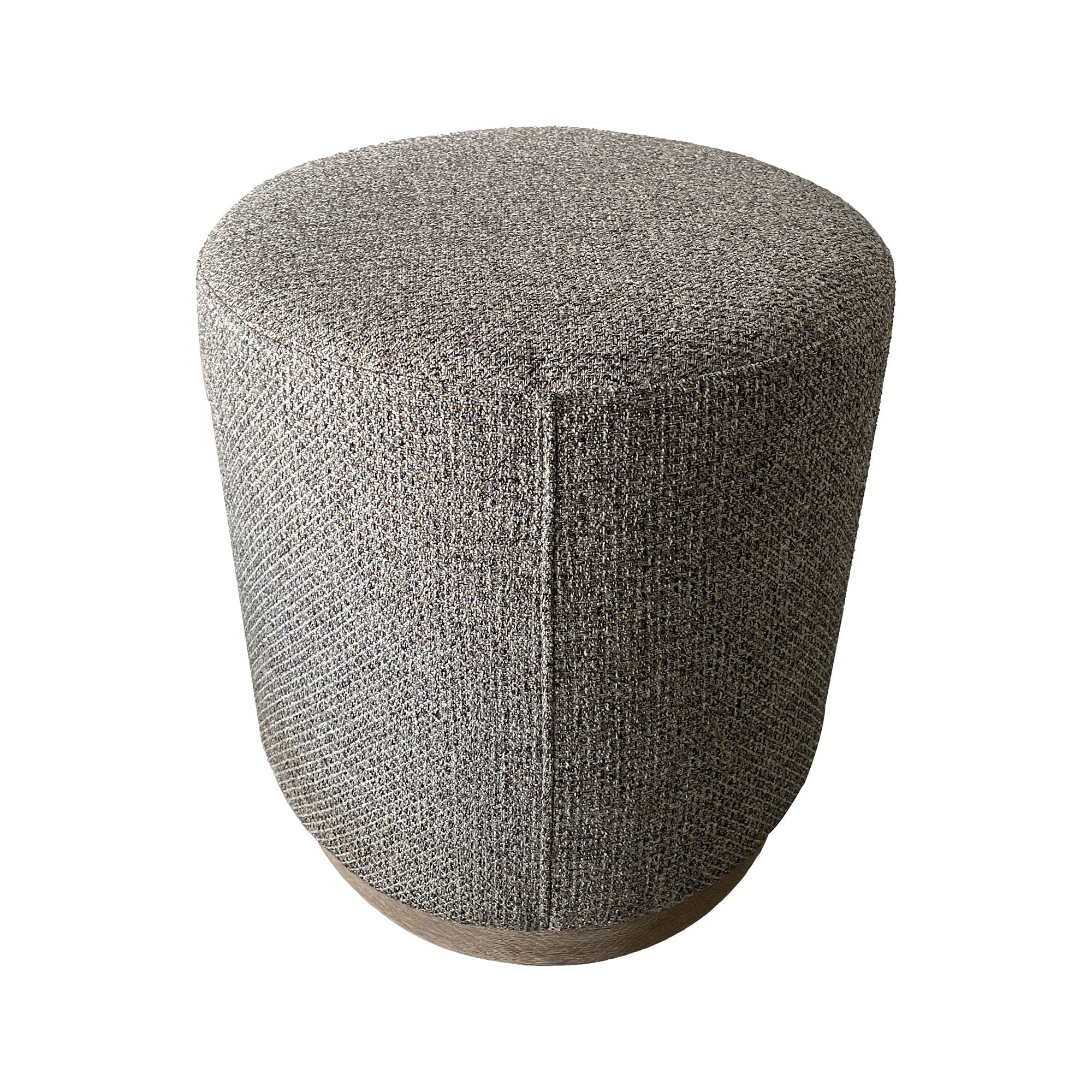 Zoe - Oval Accent Ottoman - Navy / Beige