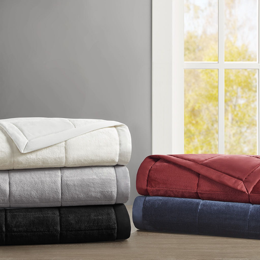Coleman - Reversible HeiQ Smart Temperature Down King Alternative Blanket - Burgundy