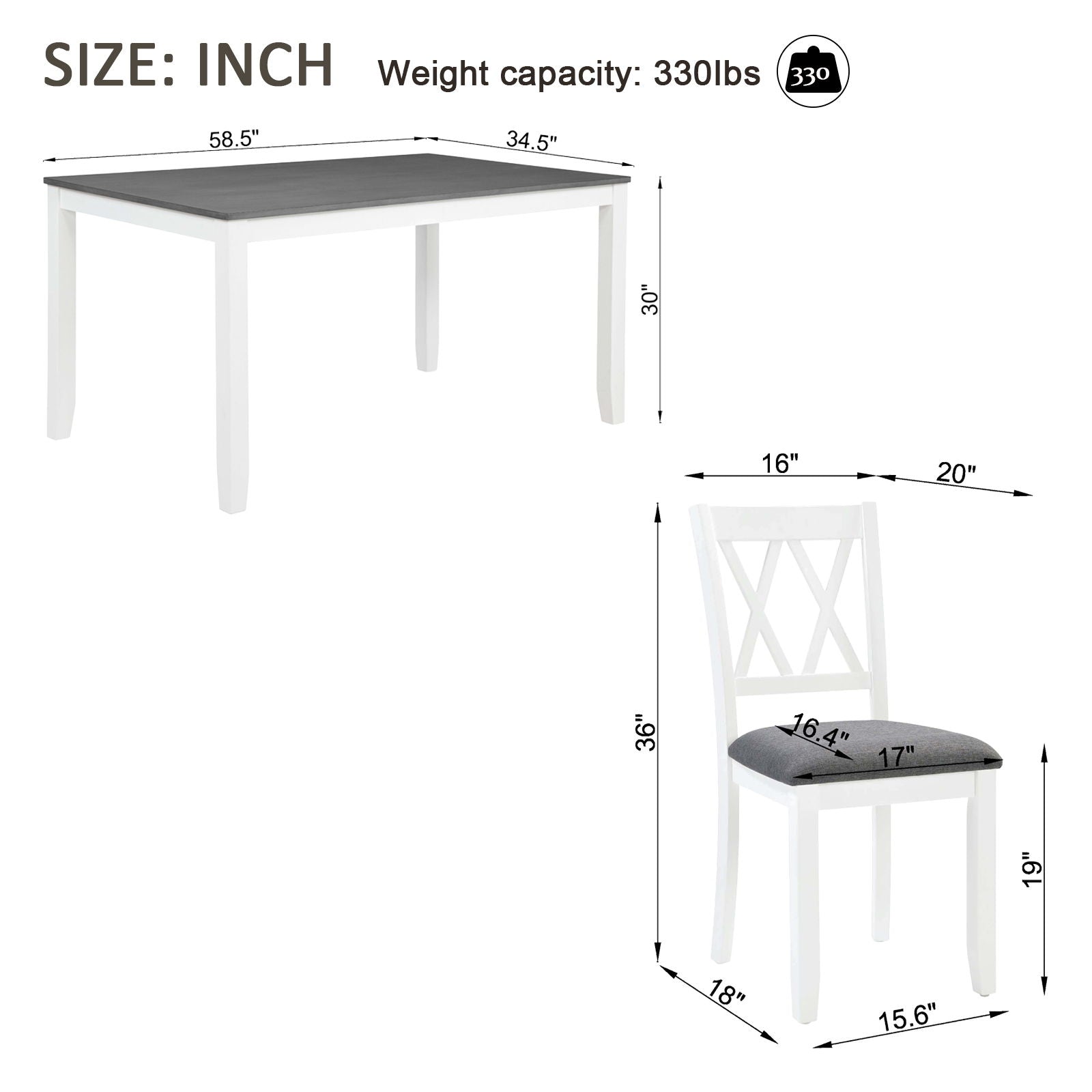 Modern Dining Set With Upholstered Chairs
