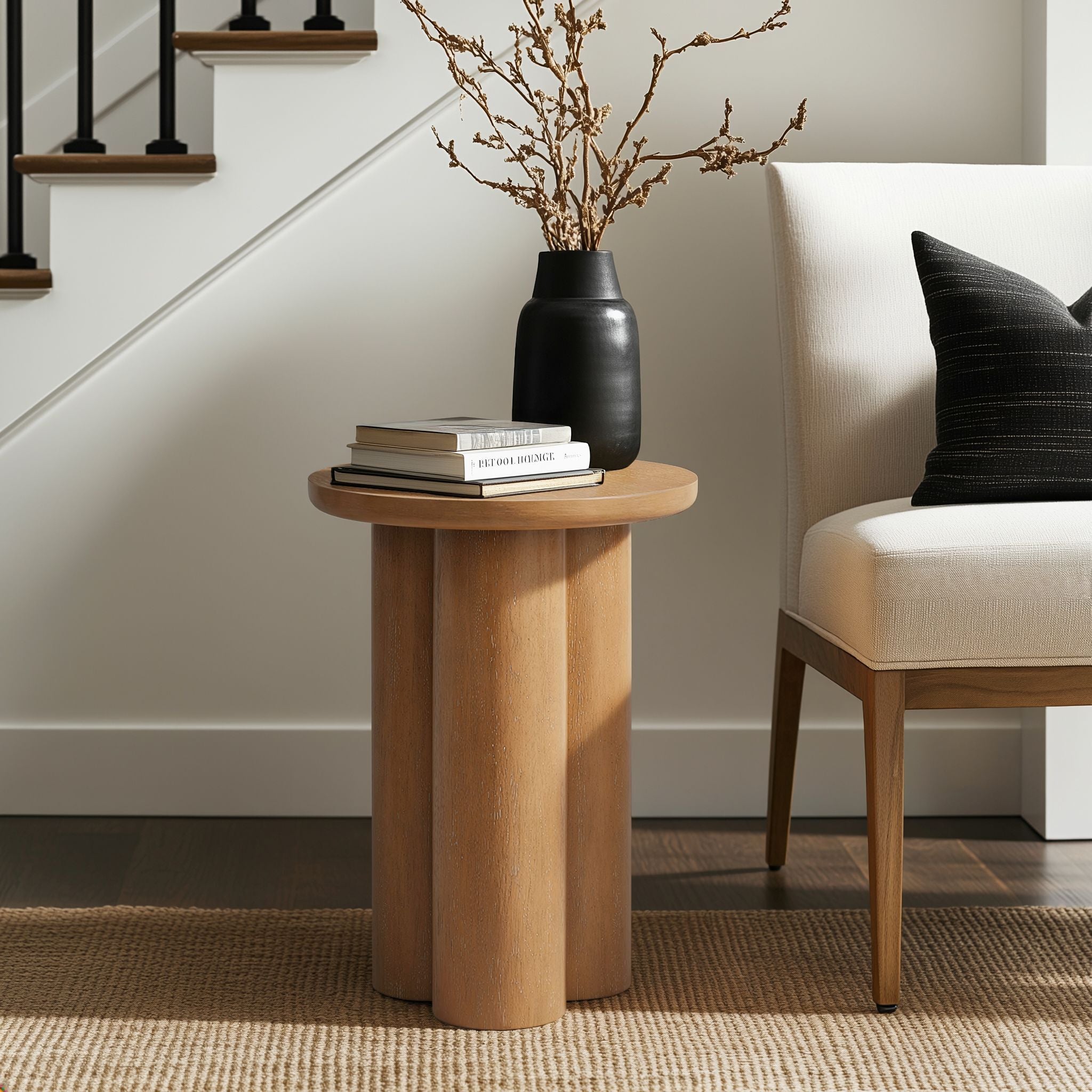 Benji - Round Accent Table - Natural