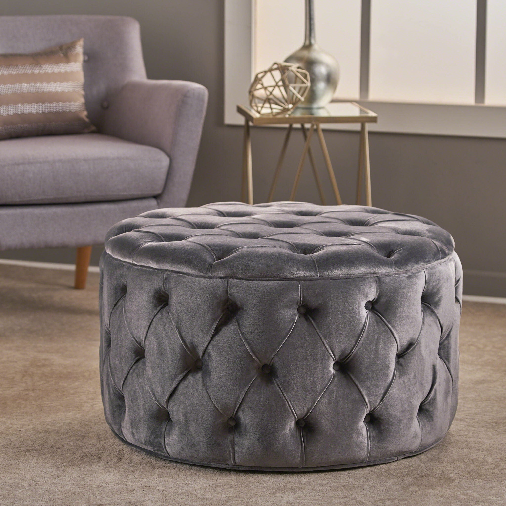 Modern Glam Ottoman
