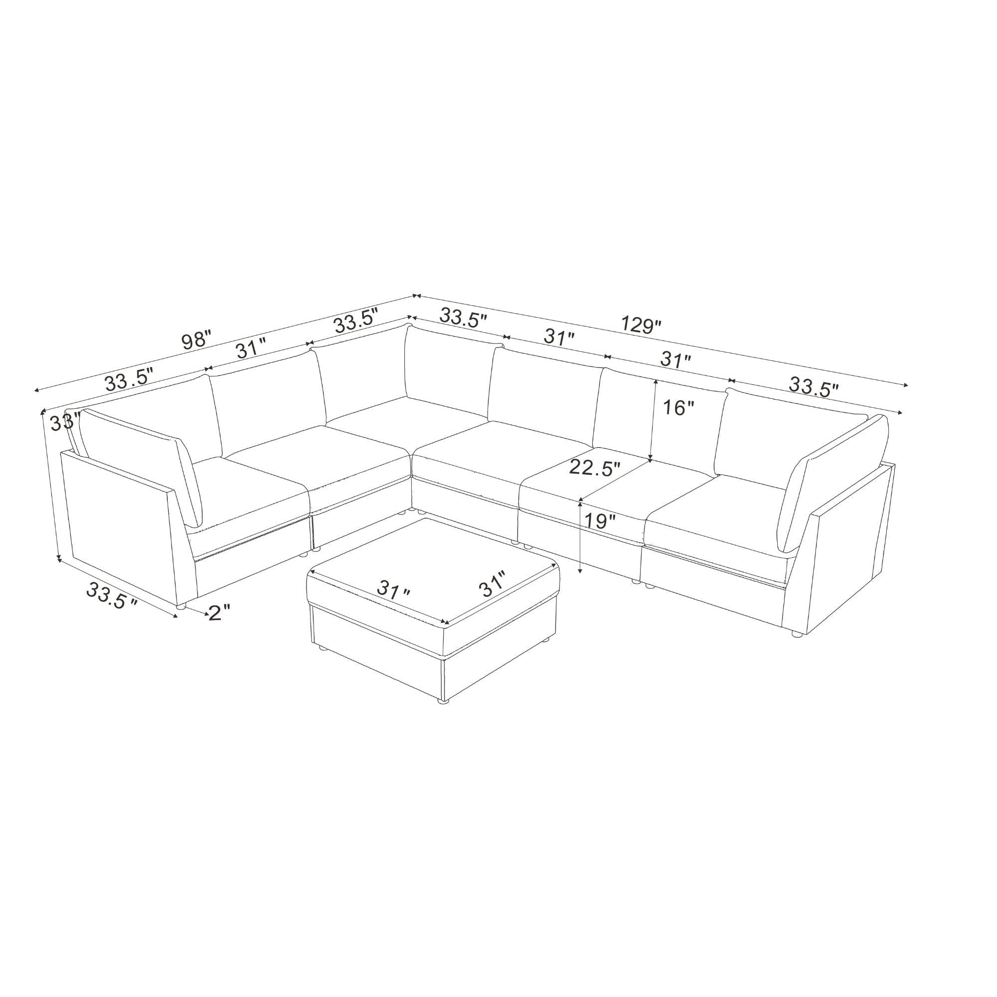 Modular Sectional With Custom Configuration
