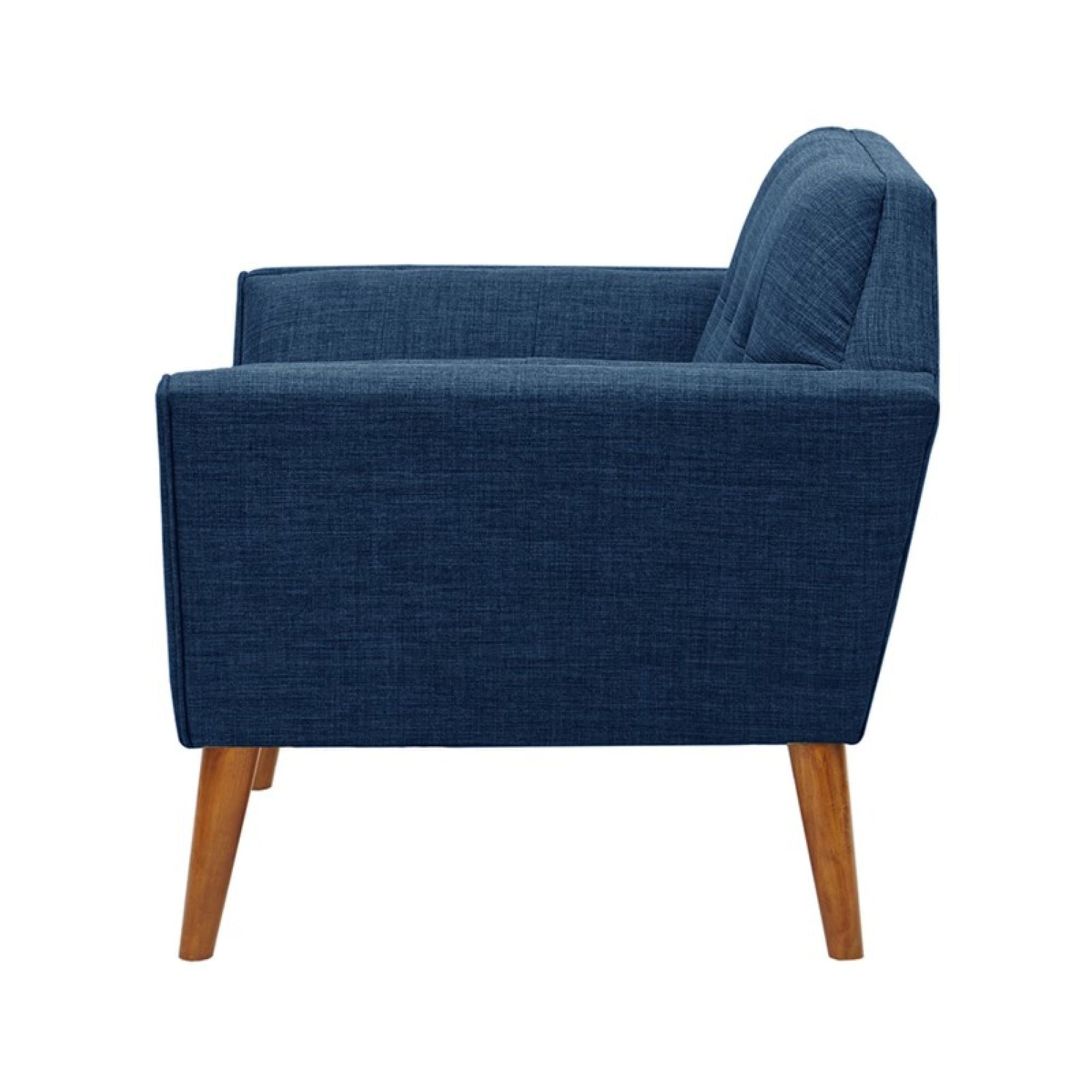 Newport - Wide Mid-Century Modern Lounge Chair (Set of 2) - Blue
