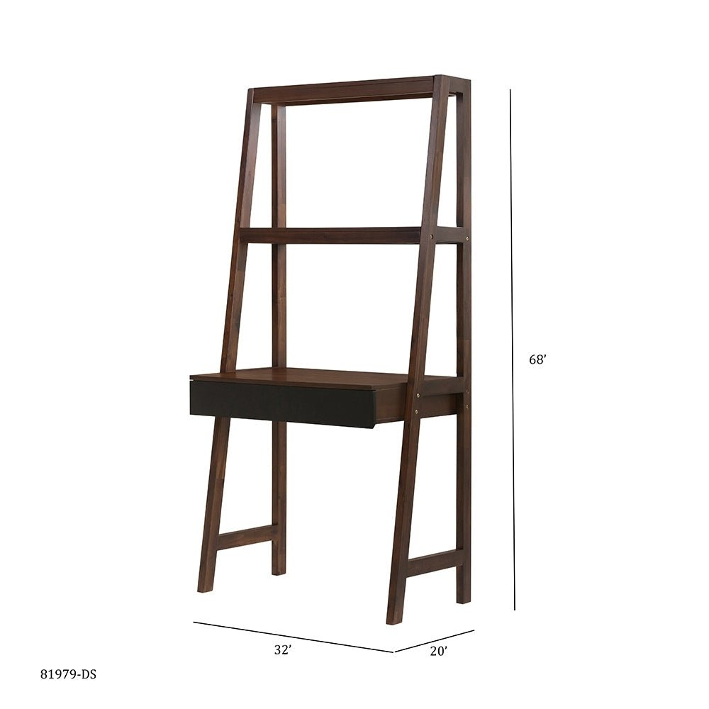 32x20x68" Ladder Desk, Ladder Style Display Shelf