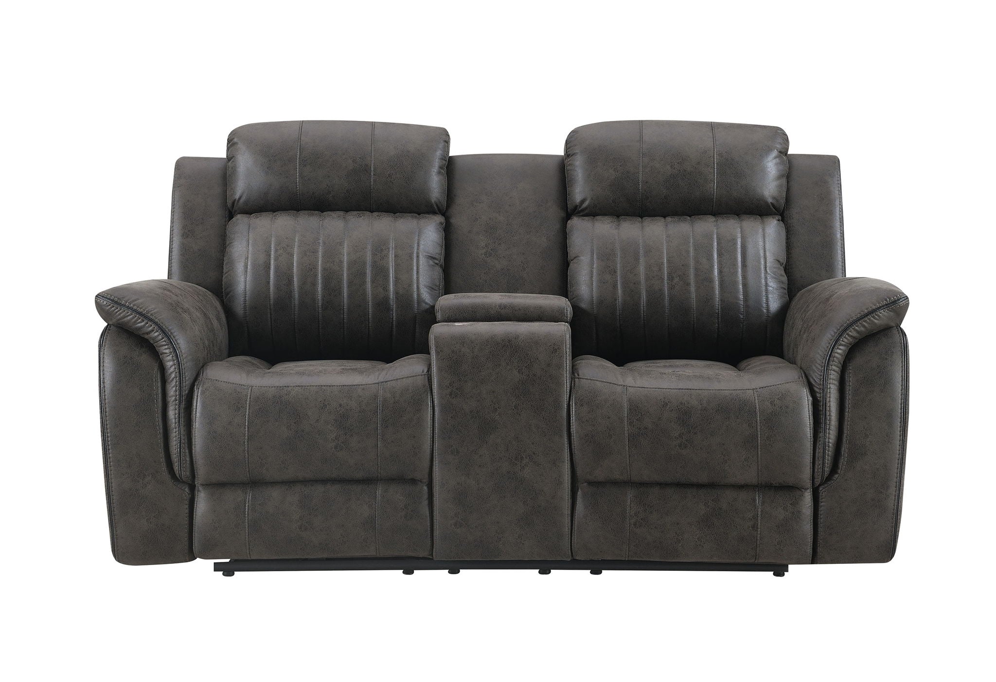 U8517 - 3 Piece Living Room Set (Reclining Sofa / Console Reclining Loveseat / Glider Recliner) - Gray