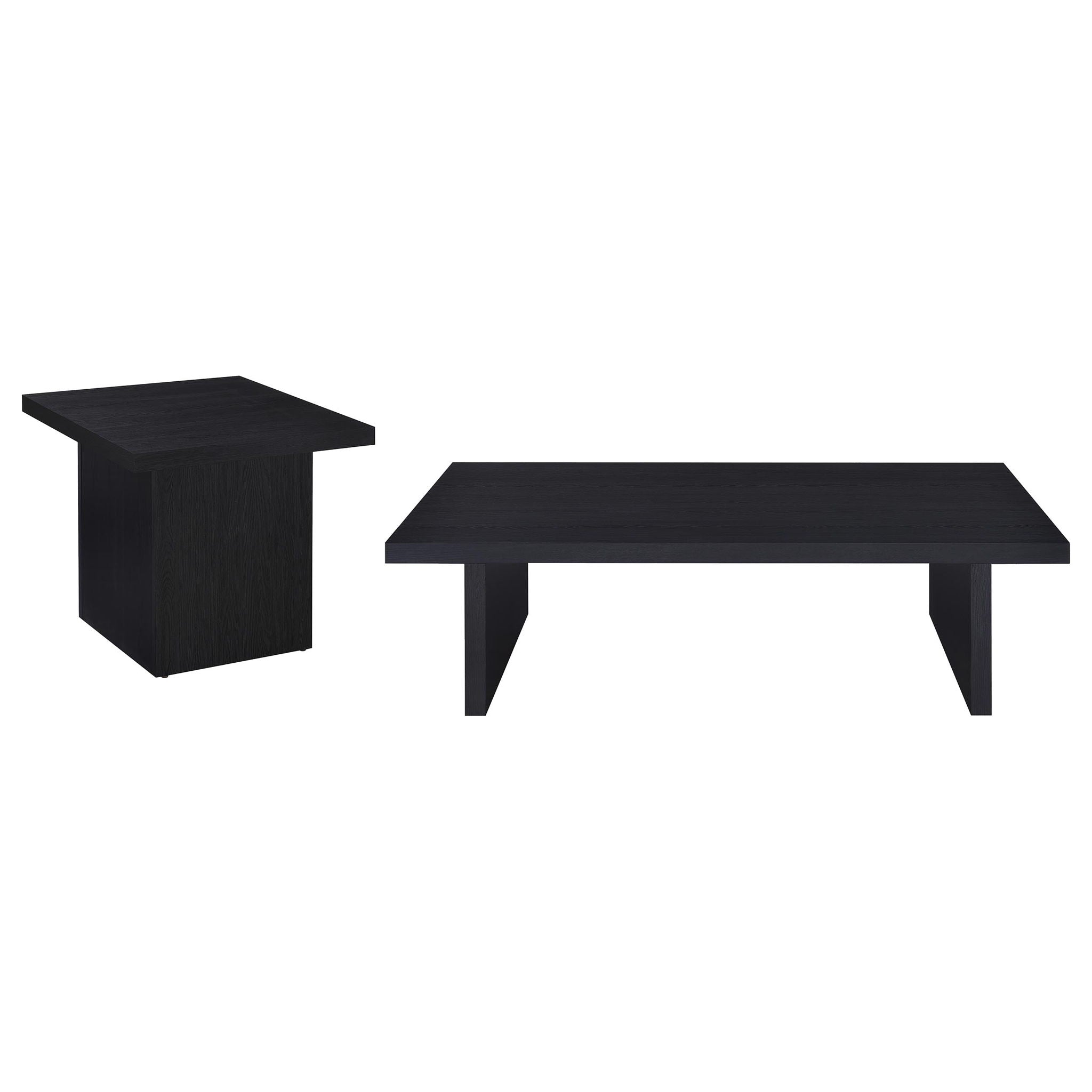 Caroline - 2 Piece Rectangular Coffee And End Table Set - Black