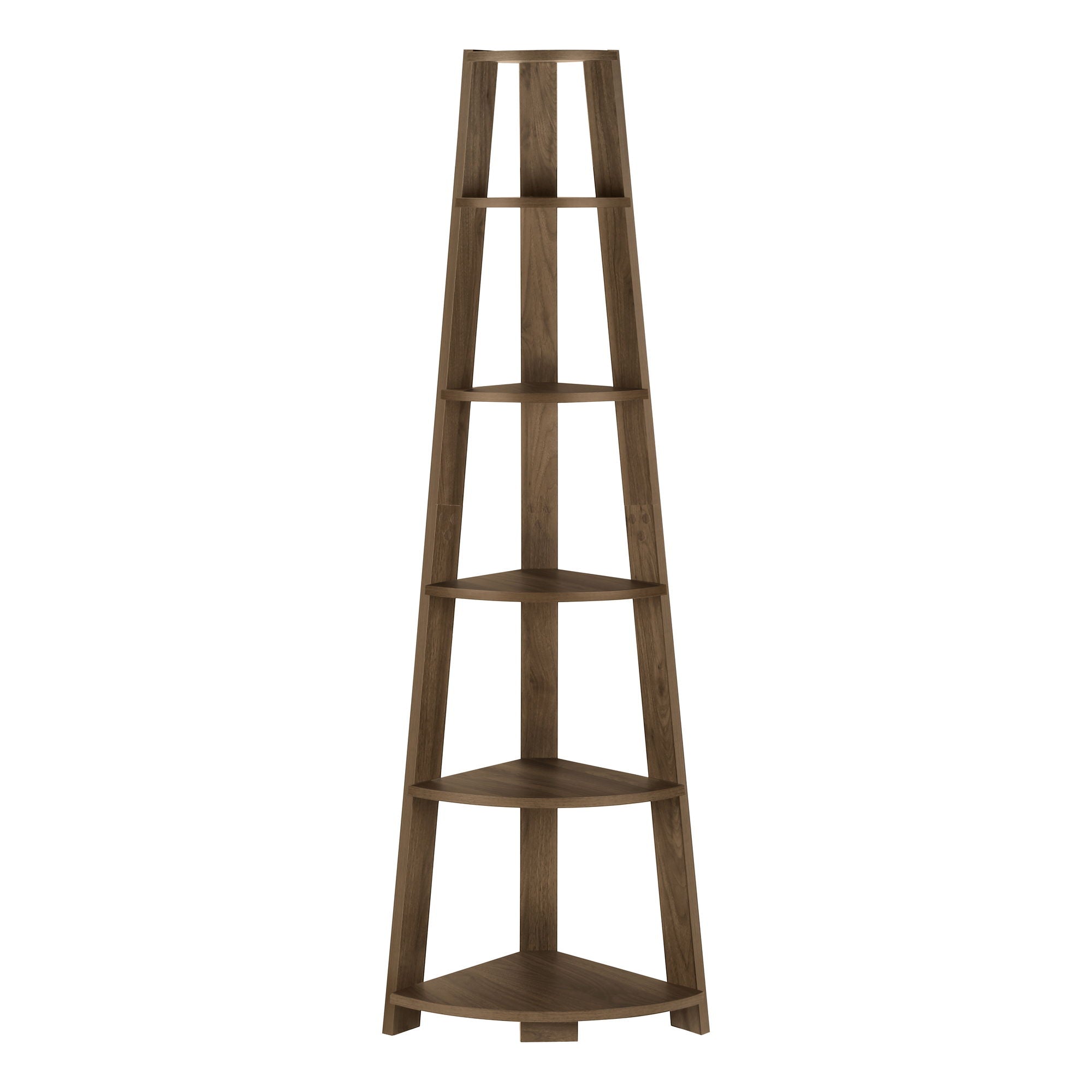 Bookshelf, Bookcase, Etagere, Corner, 5 Tier, For Office, Contemporary & Modern