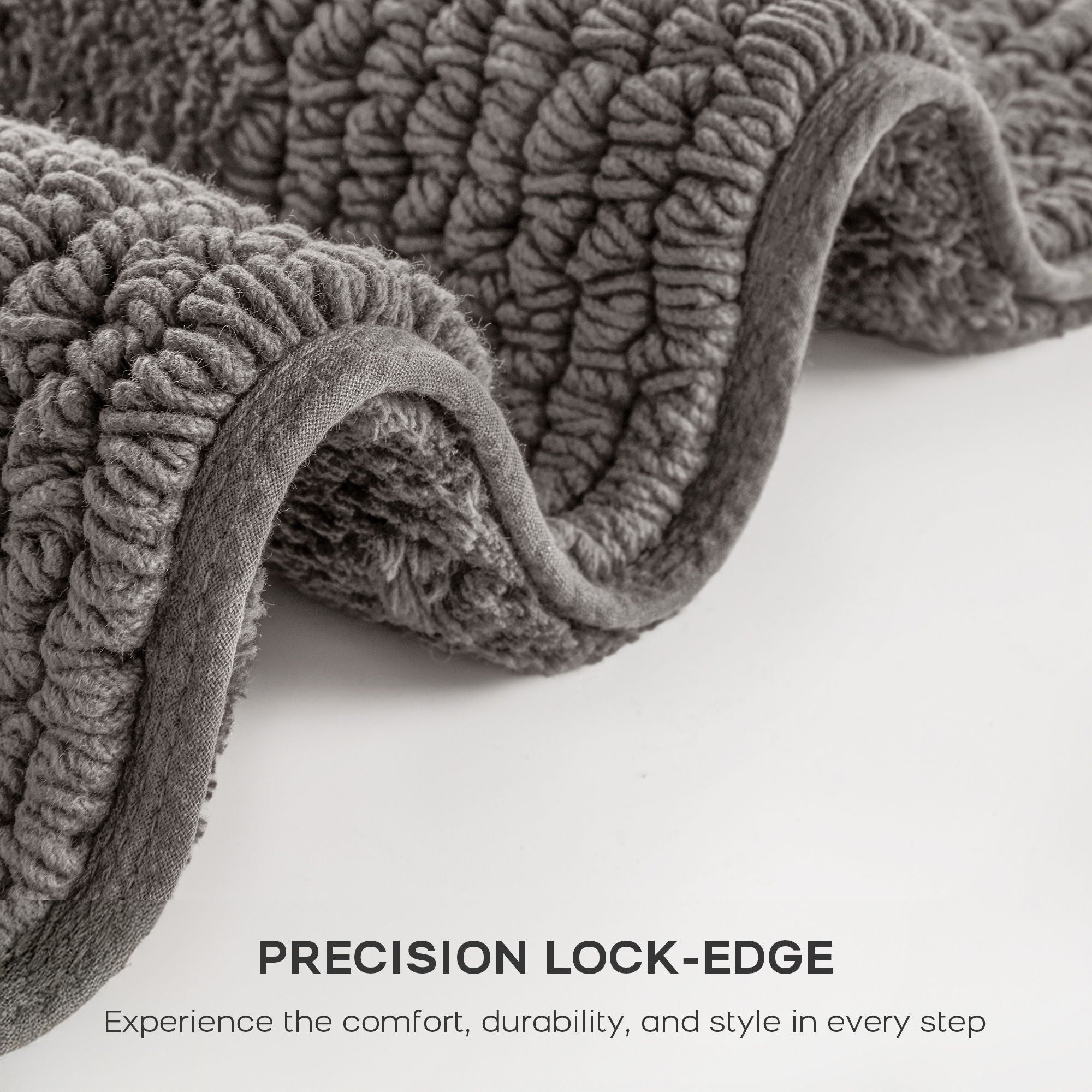 Splendor - 20" x 30" Tufted Reversible Bath Rug - Charcoal