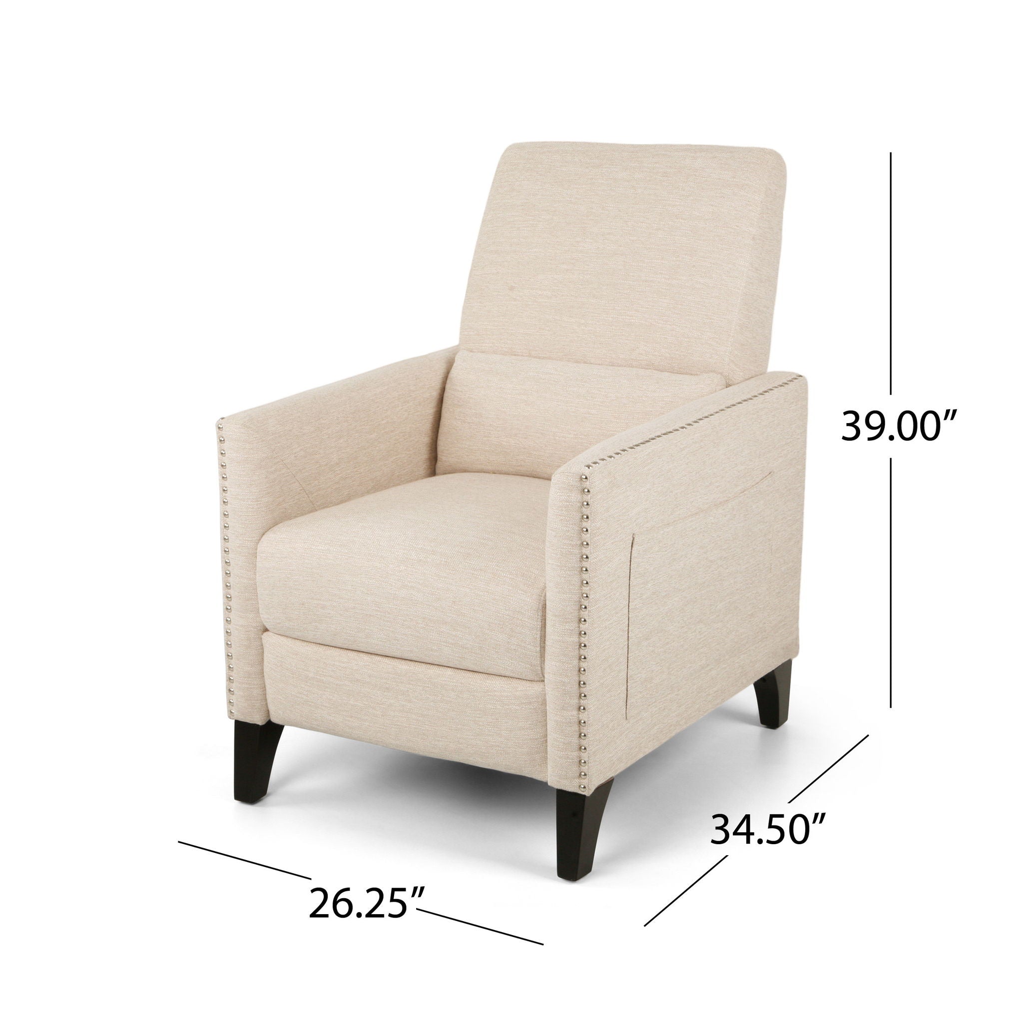 Kiersten - Contemporary Fabric Pushback Recliner