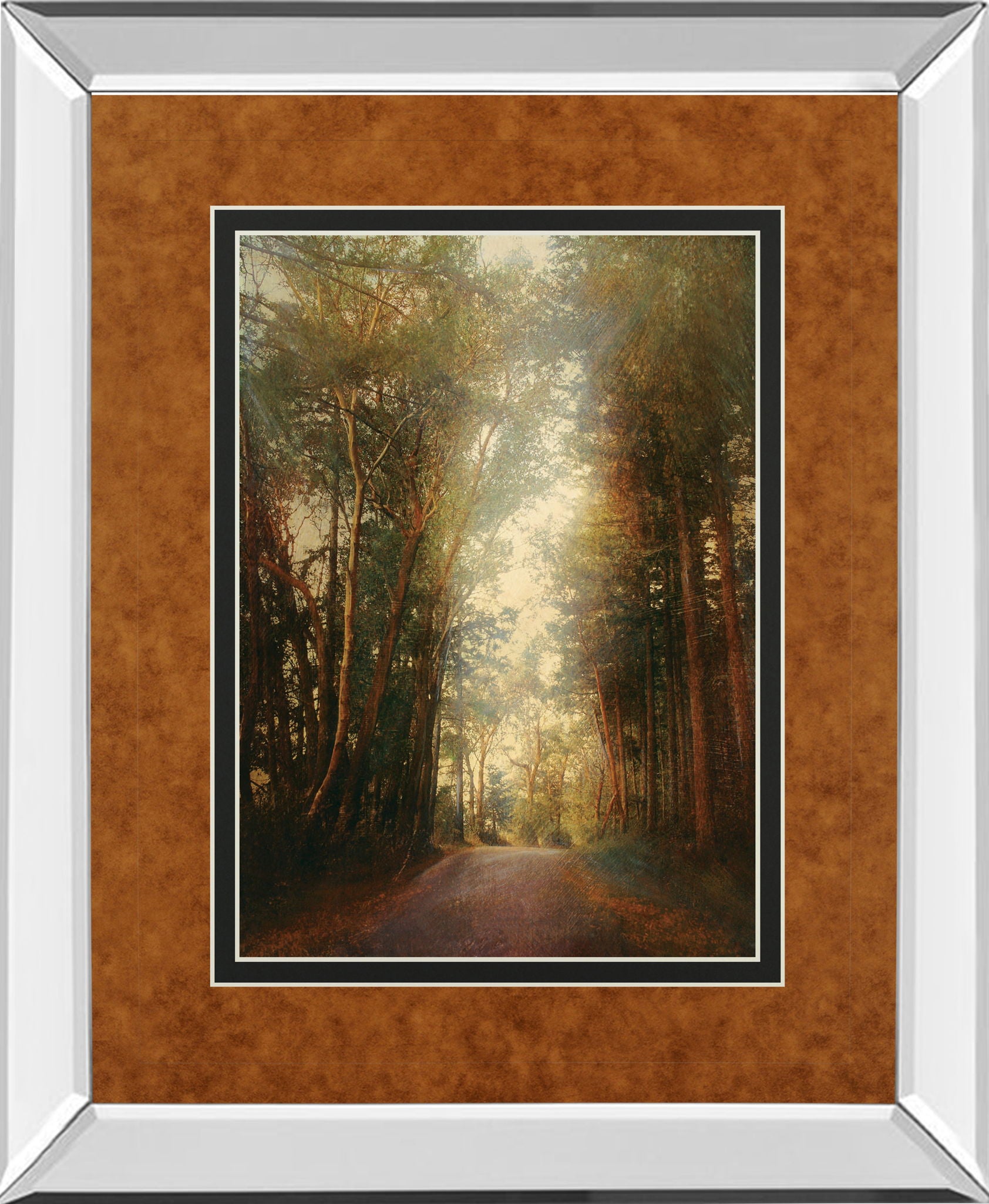 Road Of Mysteries Il By Amy Melious - Mirror Framed Print Wall Art - Light Brown
