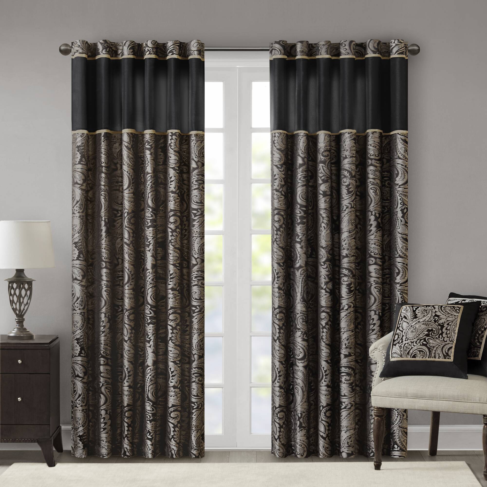 Aubrey - 84" Panel Pair - Black