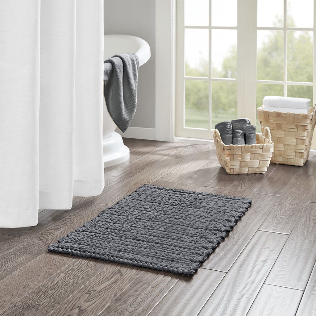 Lasso - 24" x 44" Chain Stitch Rug - Charcoal