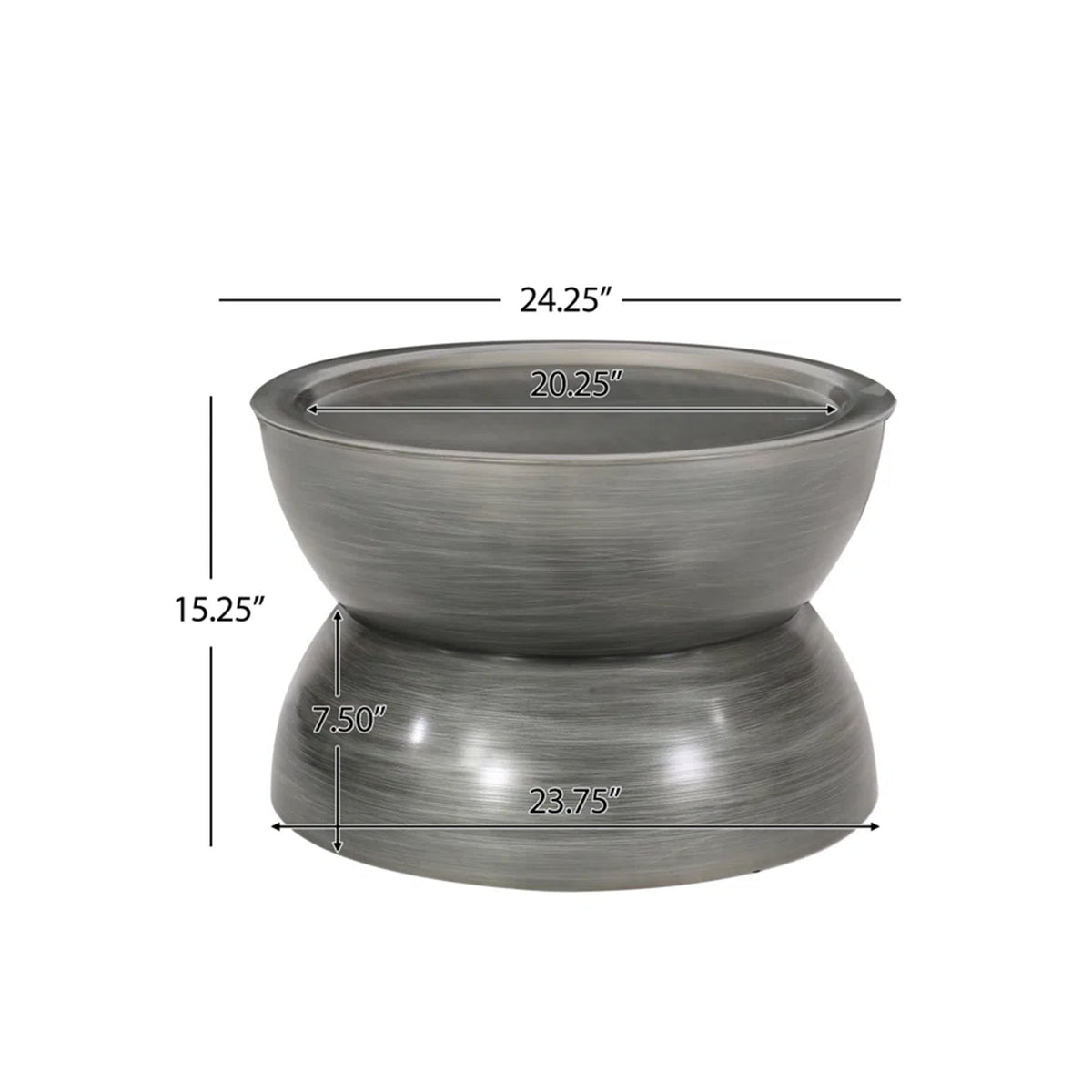 Sparling - Modern Iron Hourglass Coffee Table