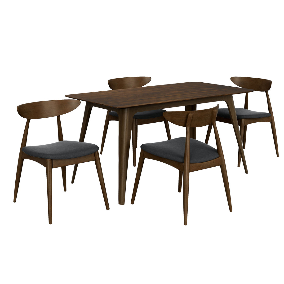 5 Piece Dining Set With Ergonomic Chairs