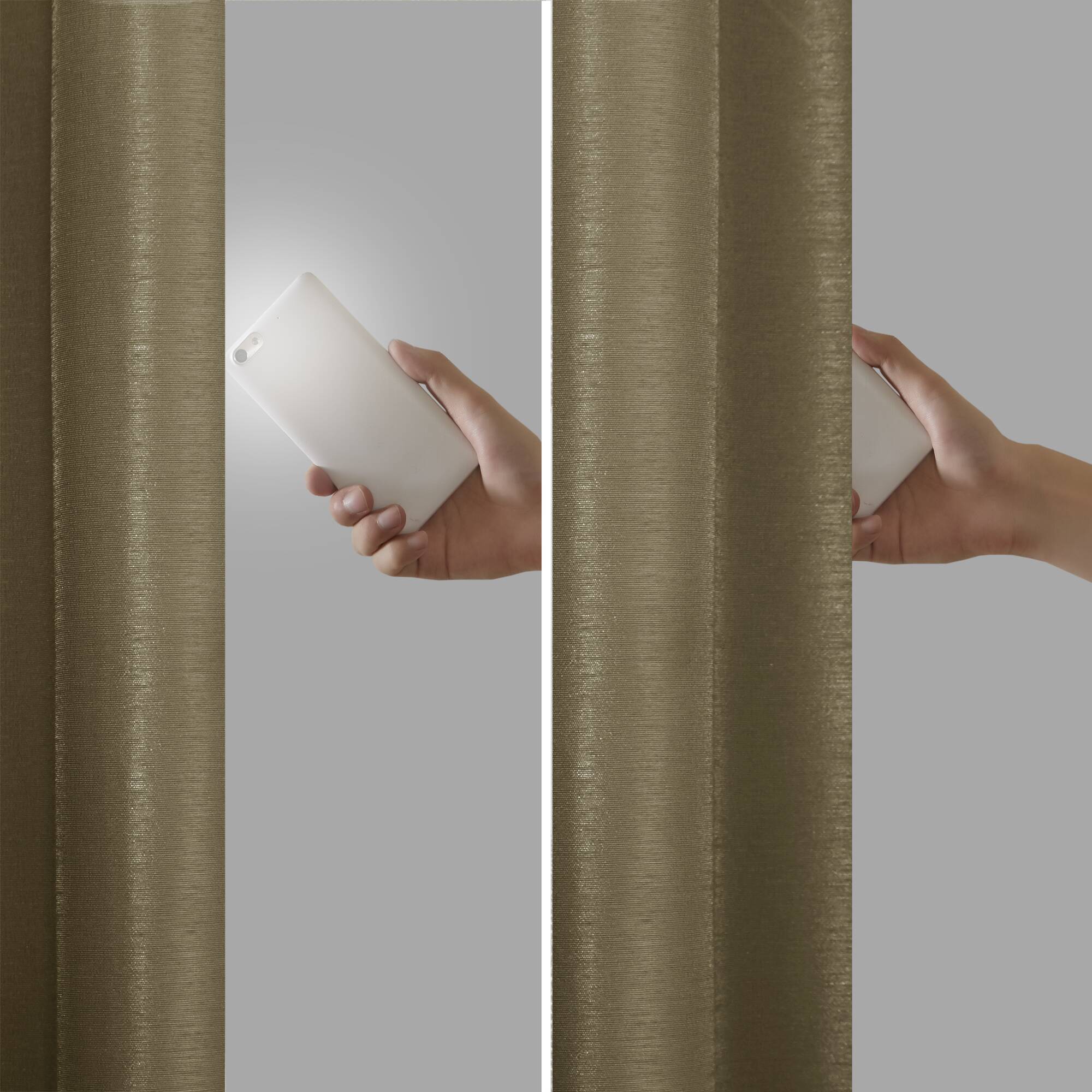 Emilia - 84" Twist Tab Total Blackout Window Curtain - Bronze